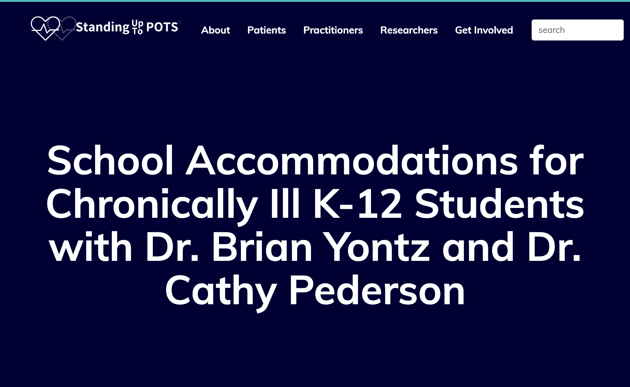 School Accommodations for Chronically Ill K-12 Students with Dr. Brian Yontz and Dr. Cathy Pederson