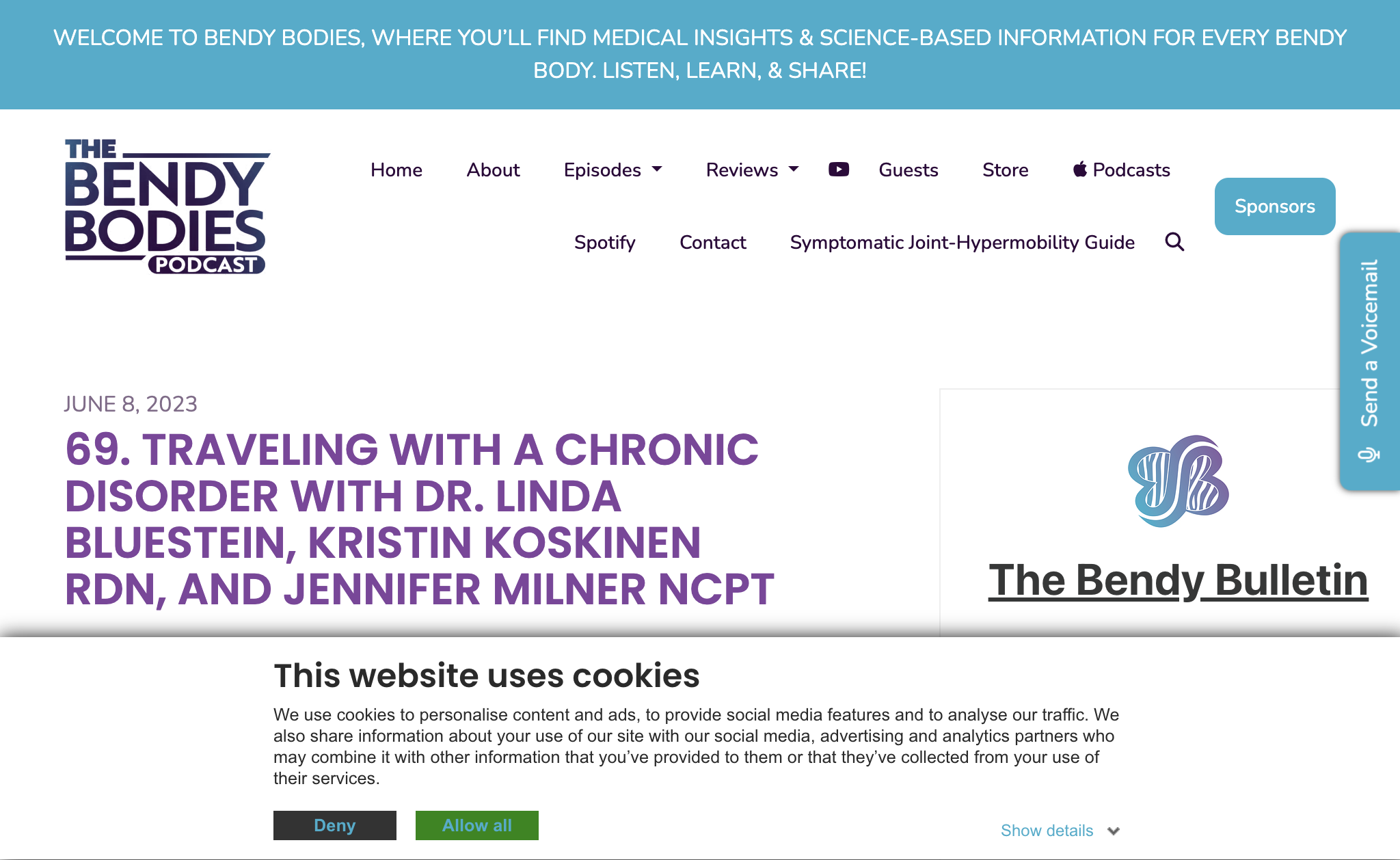 69. Traveling with a Chronic Disorder with Dr. Linda Bluestein, Kristin Koskinen RDN, and Jennifer Milner NCPT