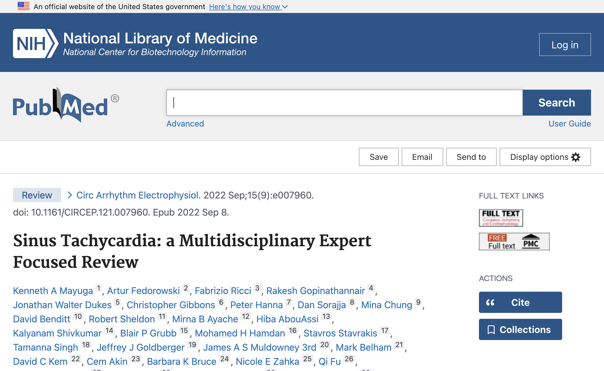 Sinus Tachycardia: a Multidisciplinary Expert Focused Review.