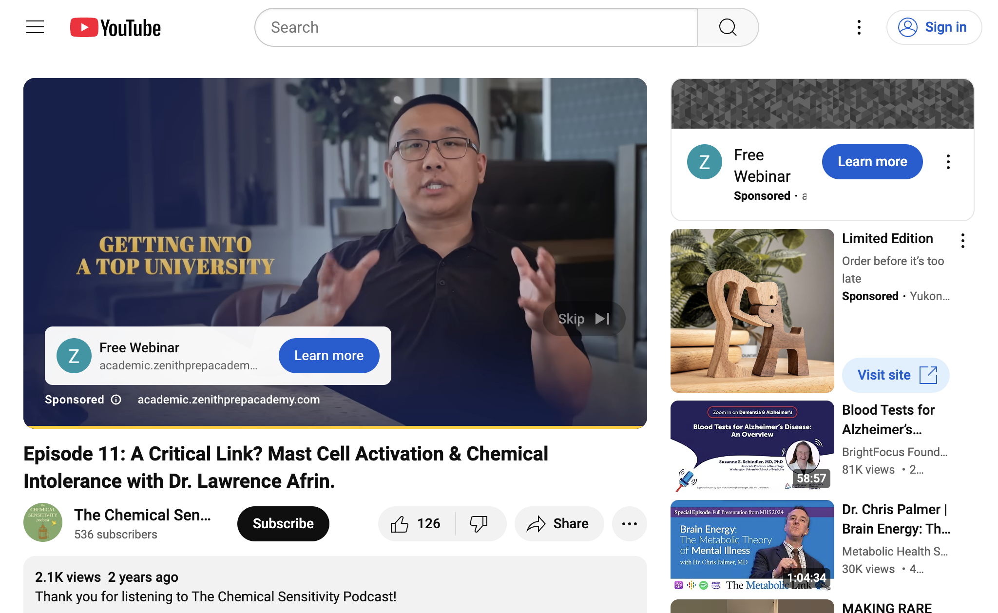 Episode 11: A Critical Link? Mast Cell Activation & Chemical Intolerance with Dr. Lawrence Afrin.