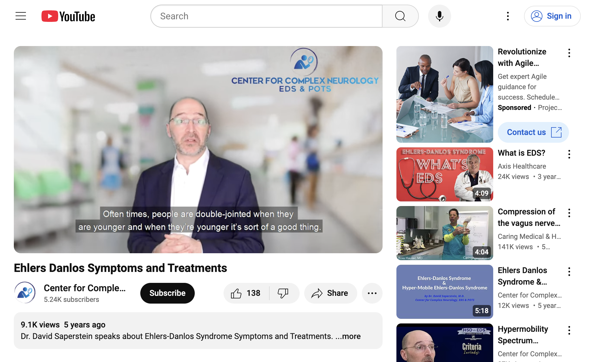 Ehlers Danlos Symptoms and Treatments
