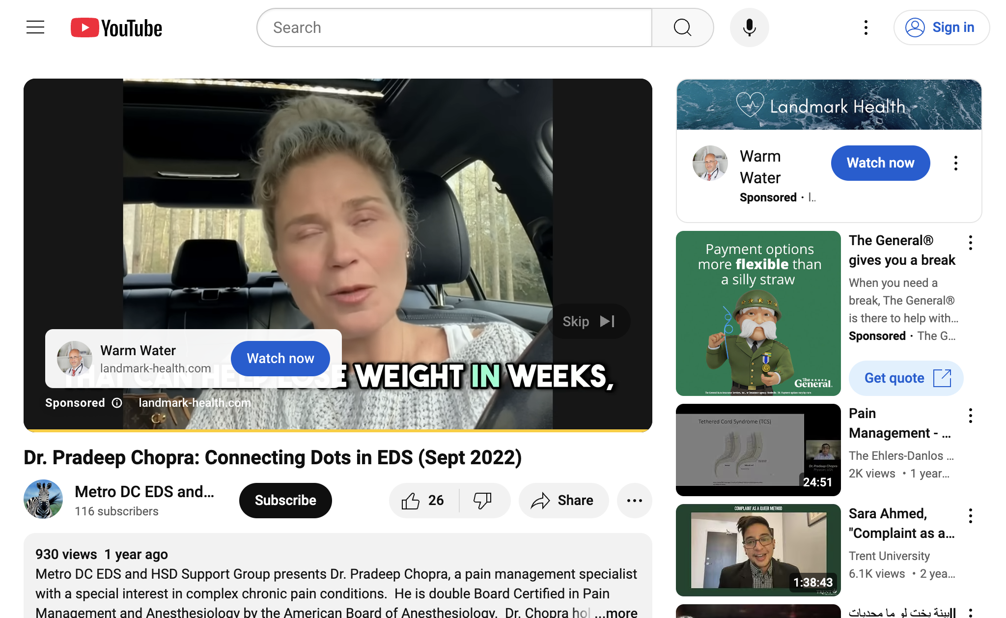 Dr. Pradeep Chopra: Connecting Dots in EDS  (Sept 2022)