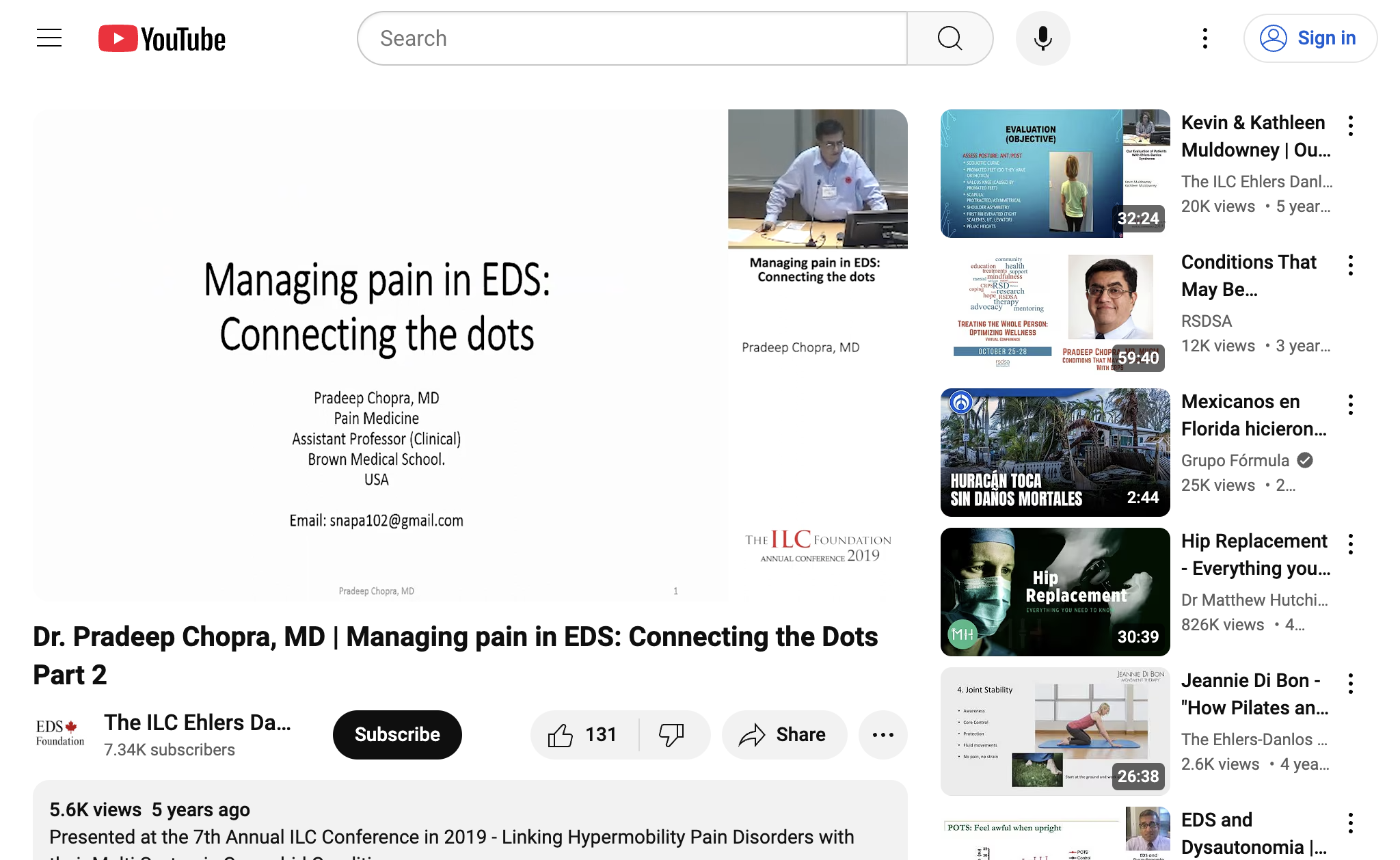 Dr. Pradeep Chopra, MD | Managing pain in EDS: Connecting the Dots Part 2