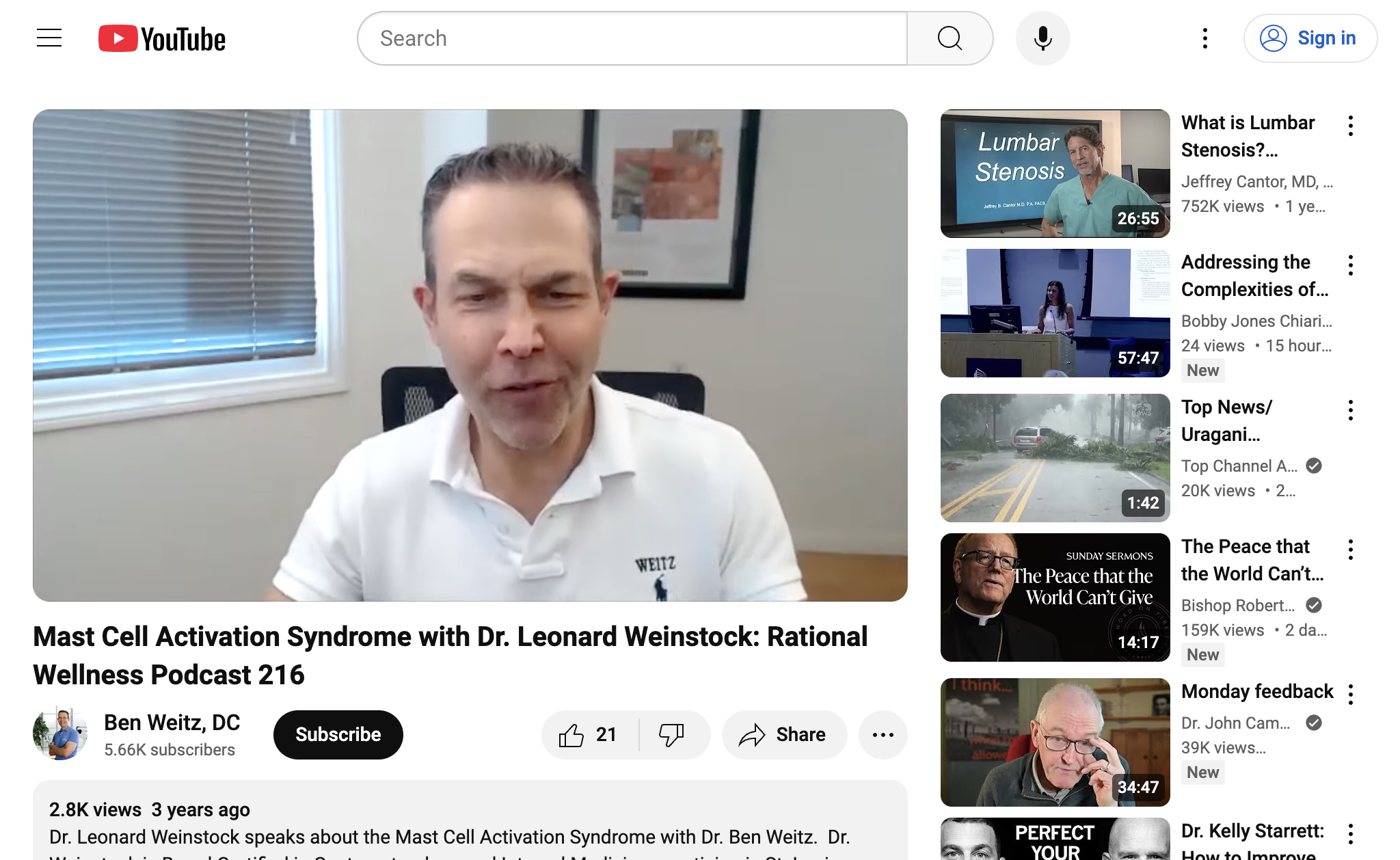 Mast Cell Activation Syndrome with Dr. Leonard Weinstock: Rational Wellness Podcast 216