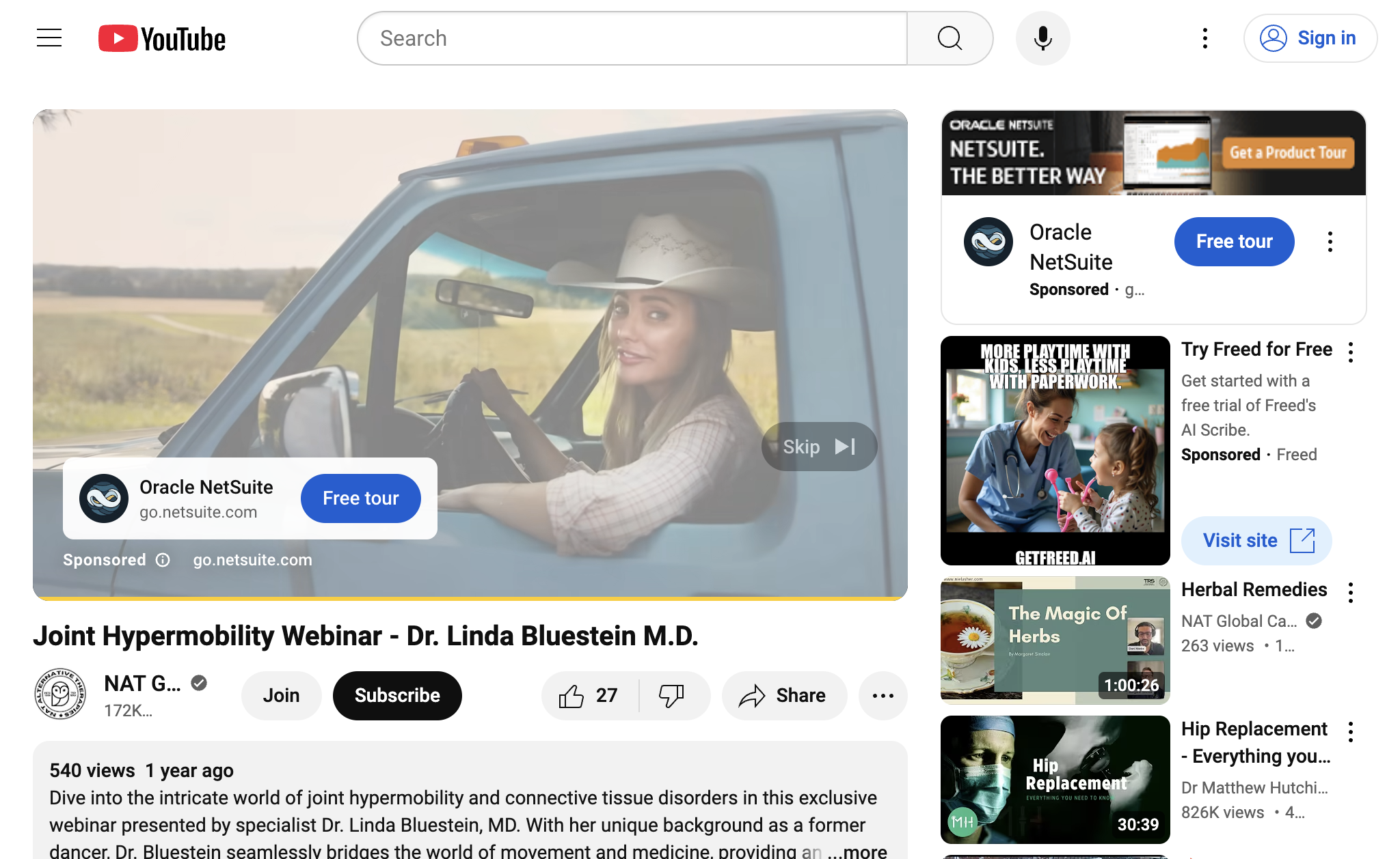 Joint Hypermobility Webinar - Dr. Linda Bluestein M.D.