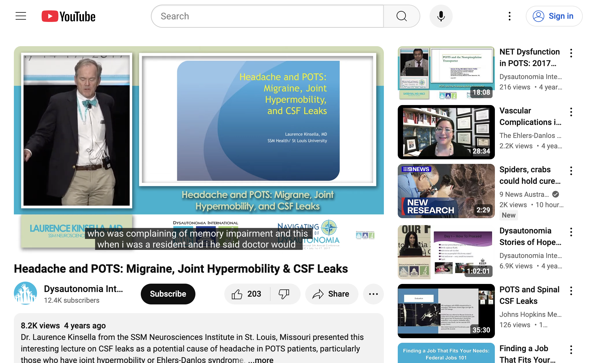 Headache and POTS: Migraine, Joint Hypermobility & CSF Leaks