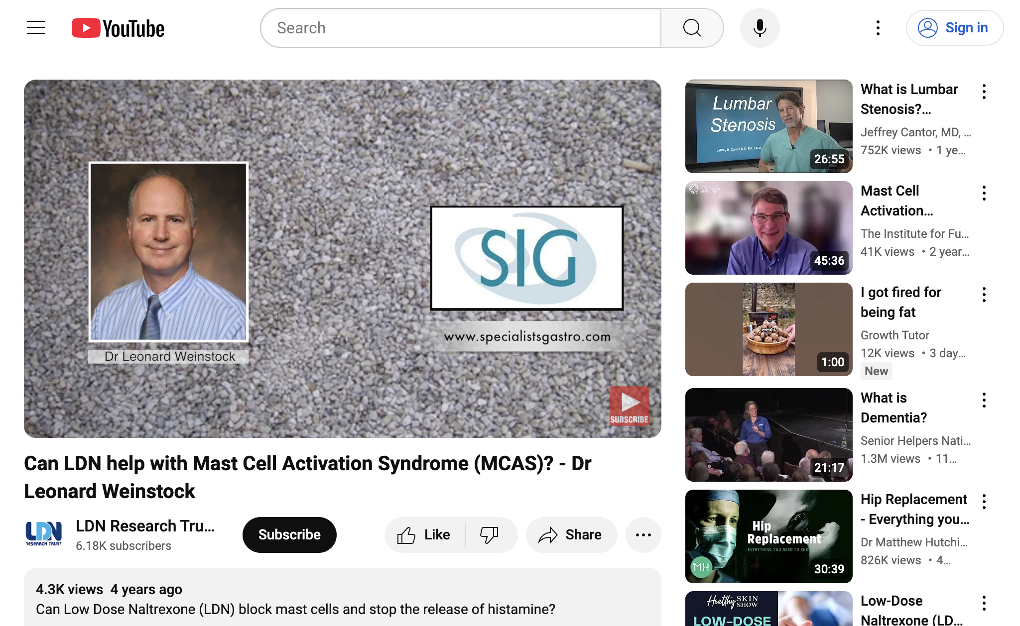 Can LDN help with Mast Cell Activation Syndrome (MCAS)? - Dr Leonard Weinstock