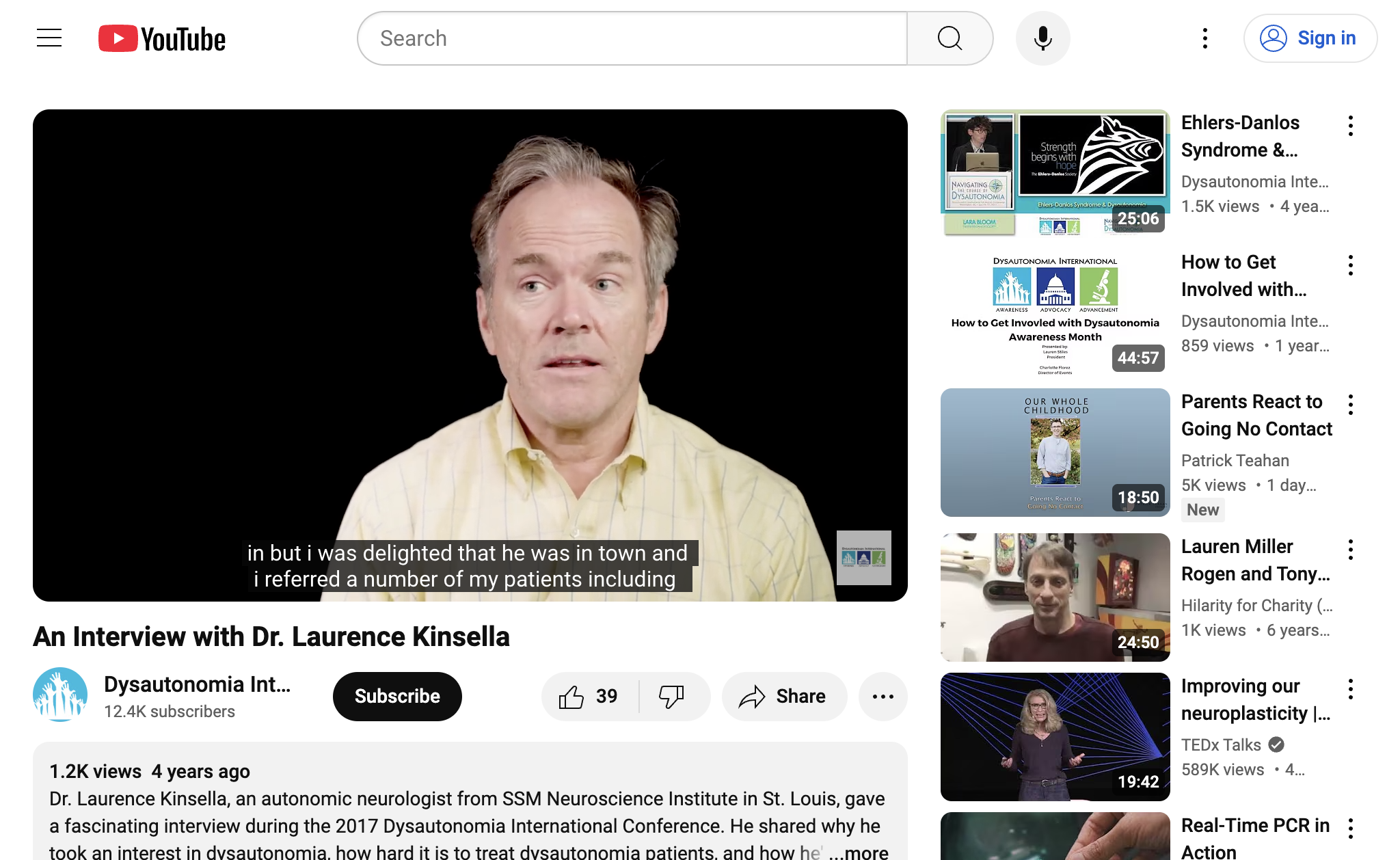 An Interview with Dr. Laurence Kinsella