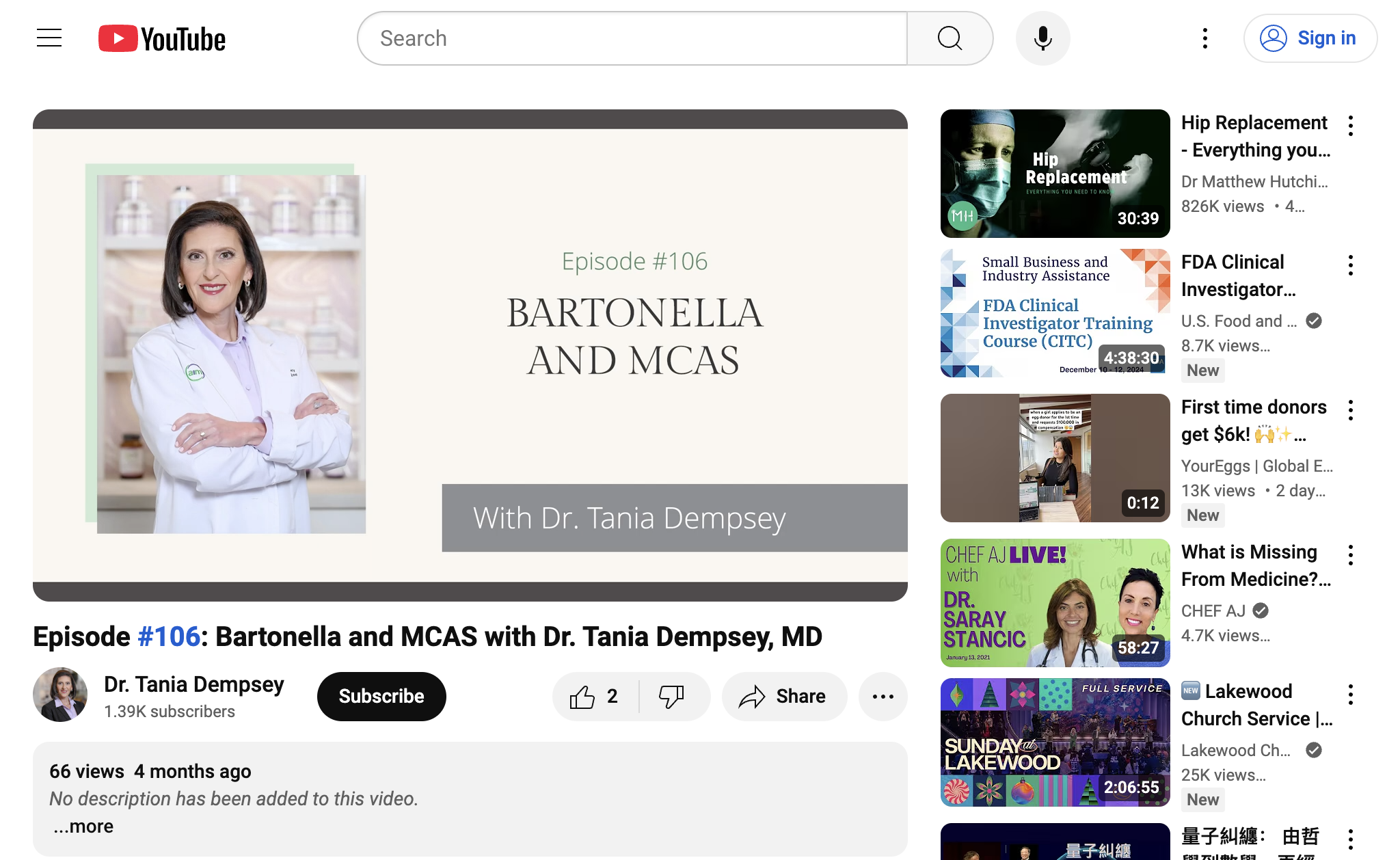 Episode #106: Bartonella and MCAS with Dr. Tania Dempsey, MD