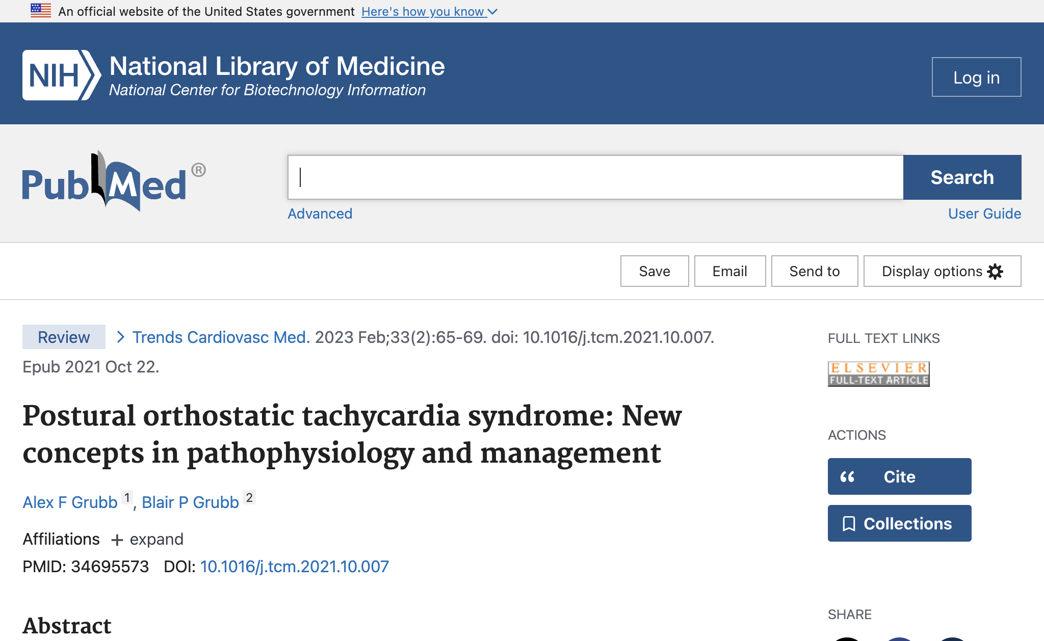 Postural orthostatic tachycardia syndrome: New concepts in pathophysiology and management.