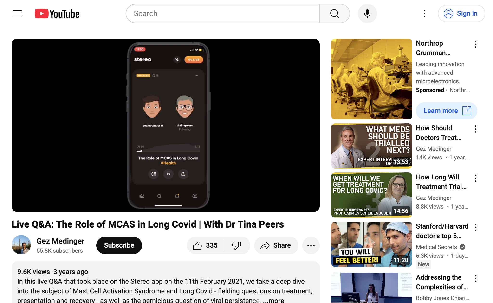 Live Q&A: The Role of MCAS in Long Covid | With Dr Tina Peers