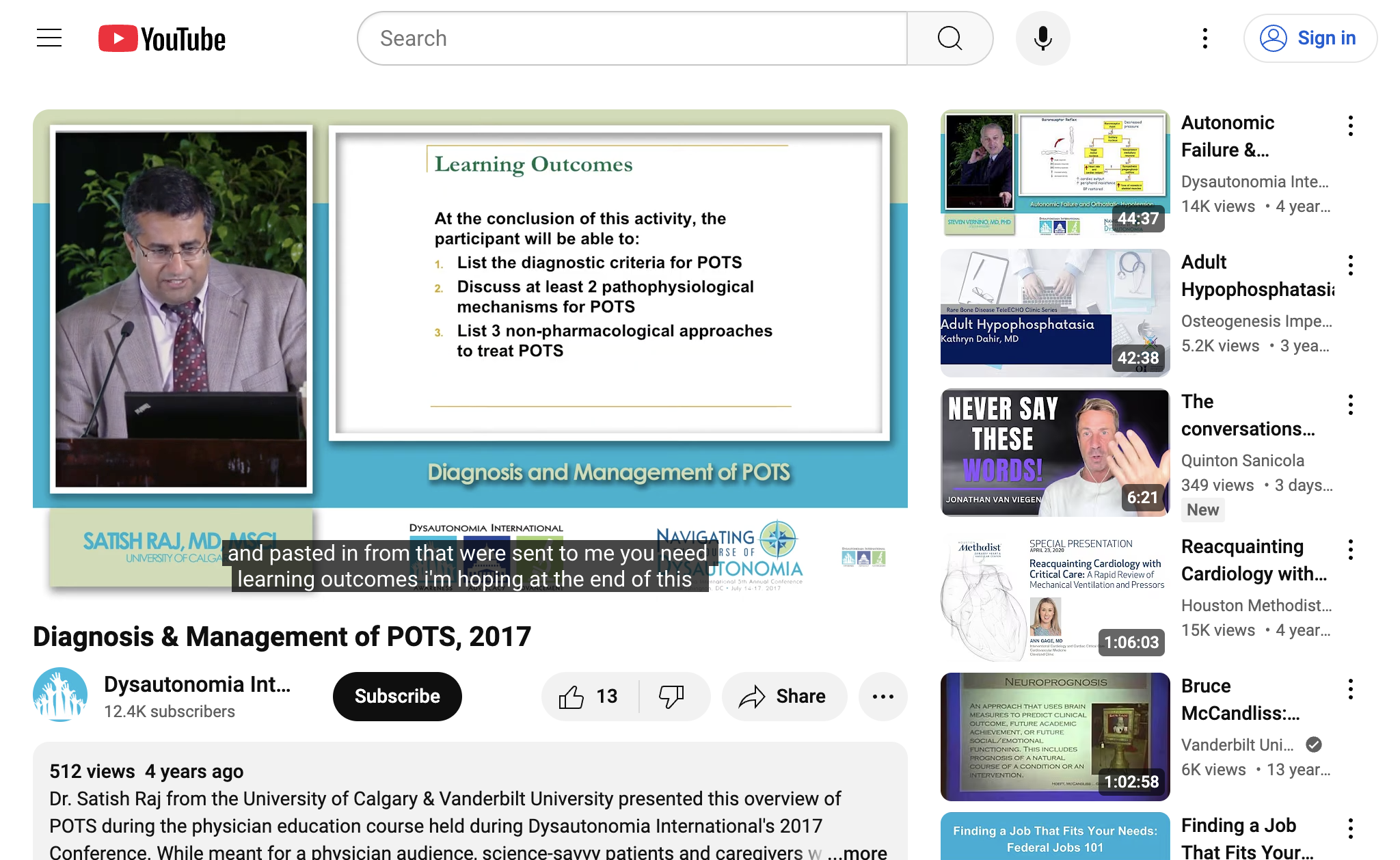 Diagnosis & Management of POTS, 2017