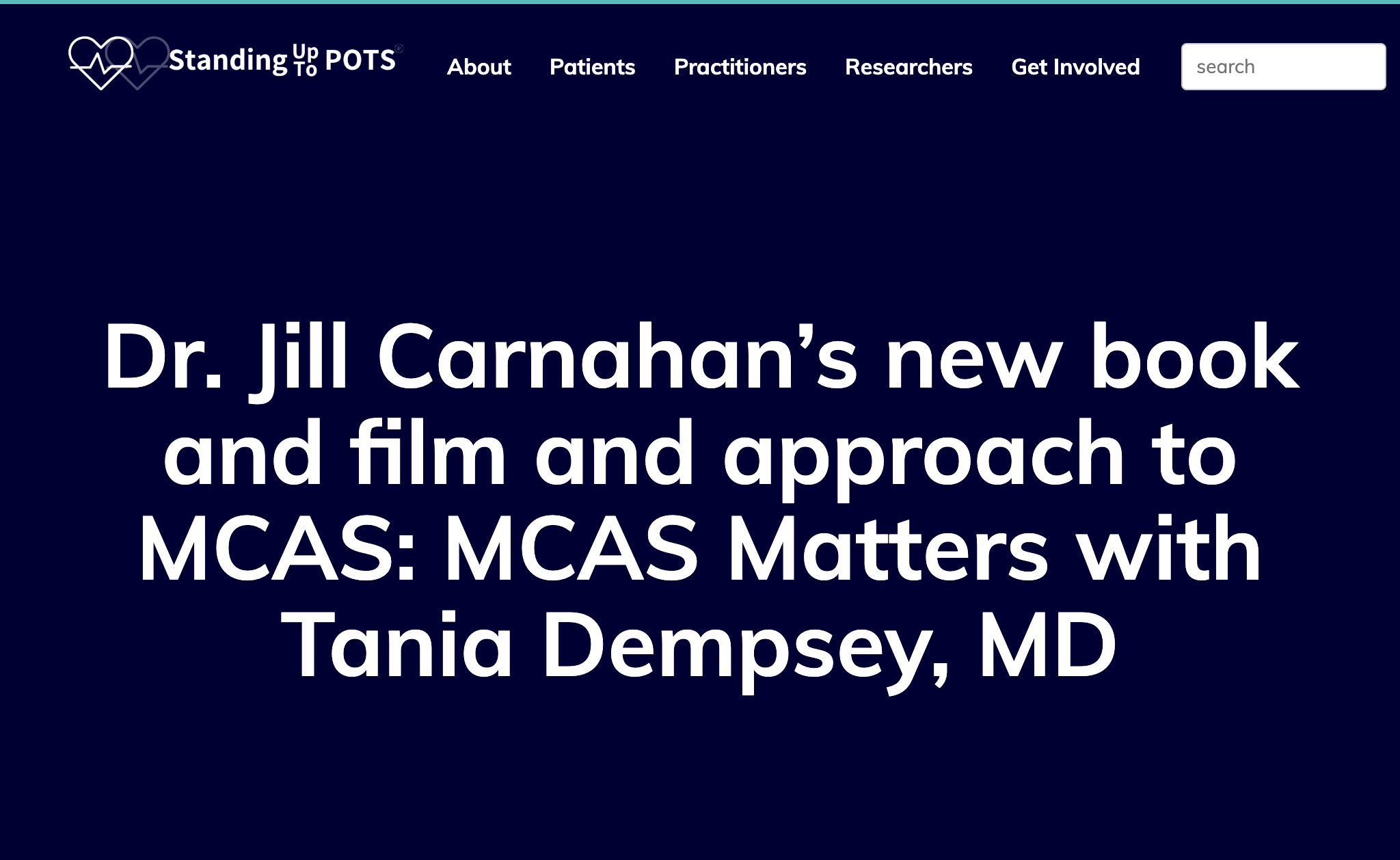 Dr. Jill Carnahan’s new book and film and approach to MCAS: MCAS Matters with Tania Dempsey, MD