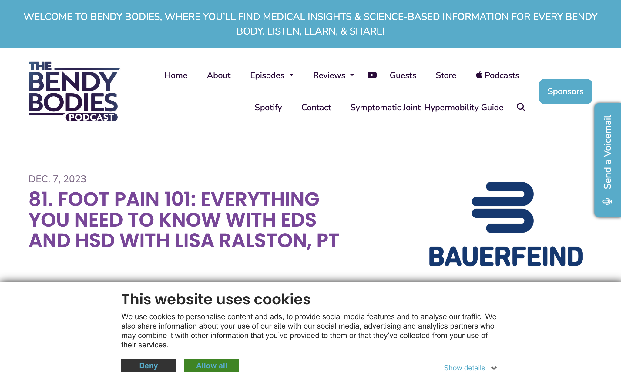 81. Foot Pain 101: Everything You Need to Know with EDS and HSD with Lisa Ralston, PT