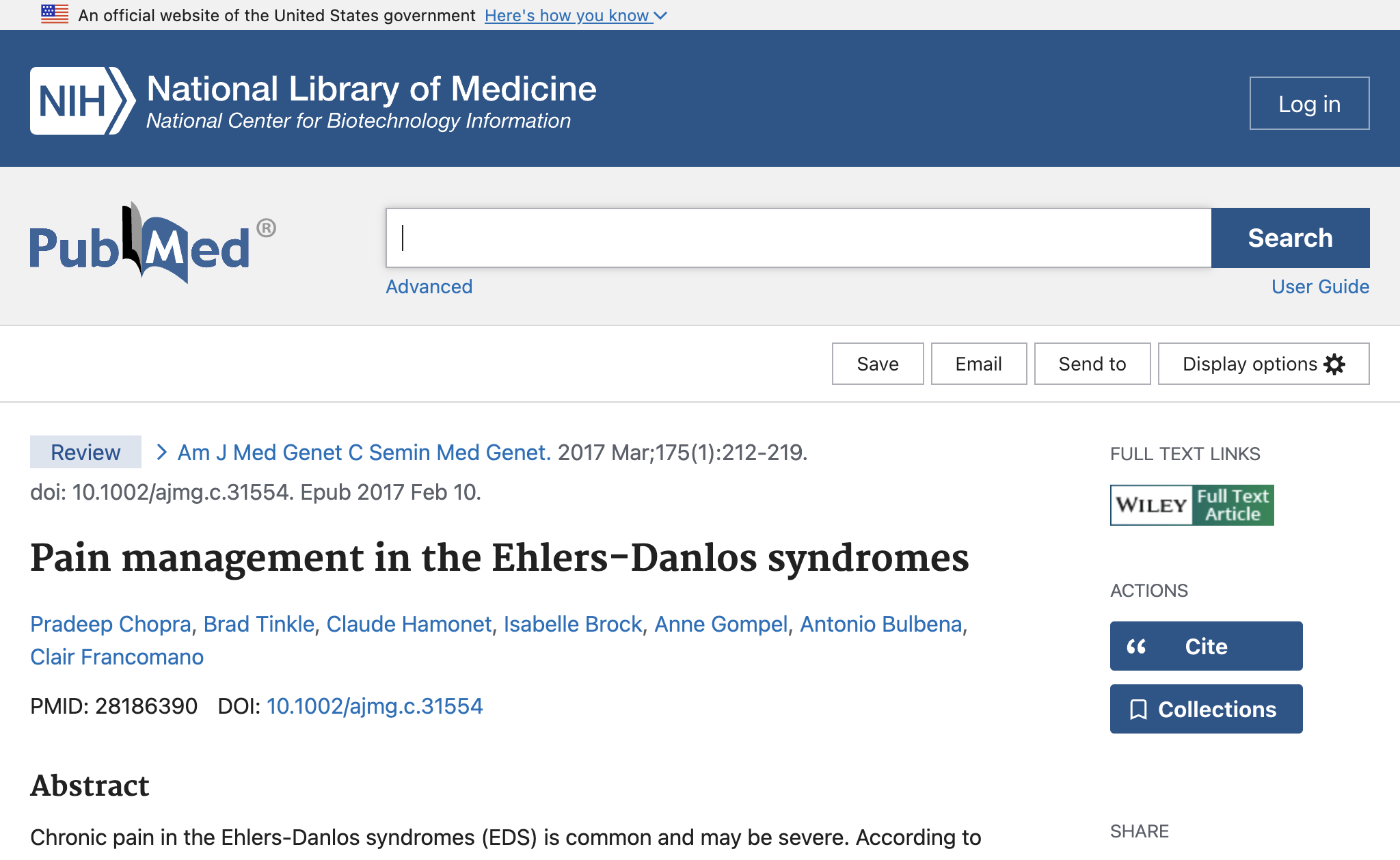 Pain management in the Ehlers-Danlos syndromes.