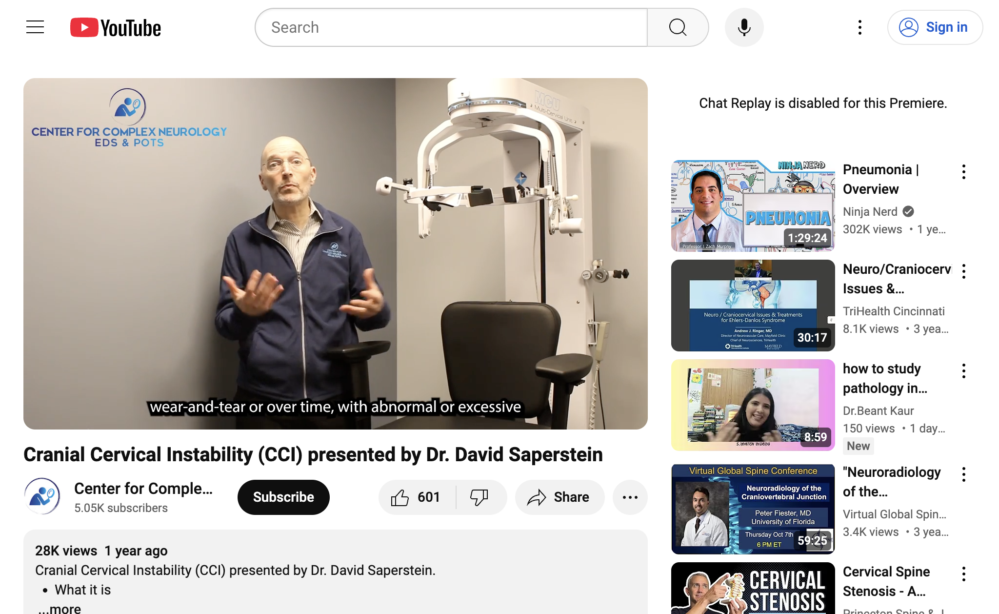 Cranial Cervical Instability (CCI) presented by Dr. David Saperstein