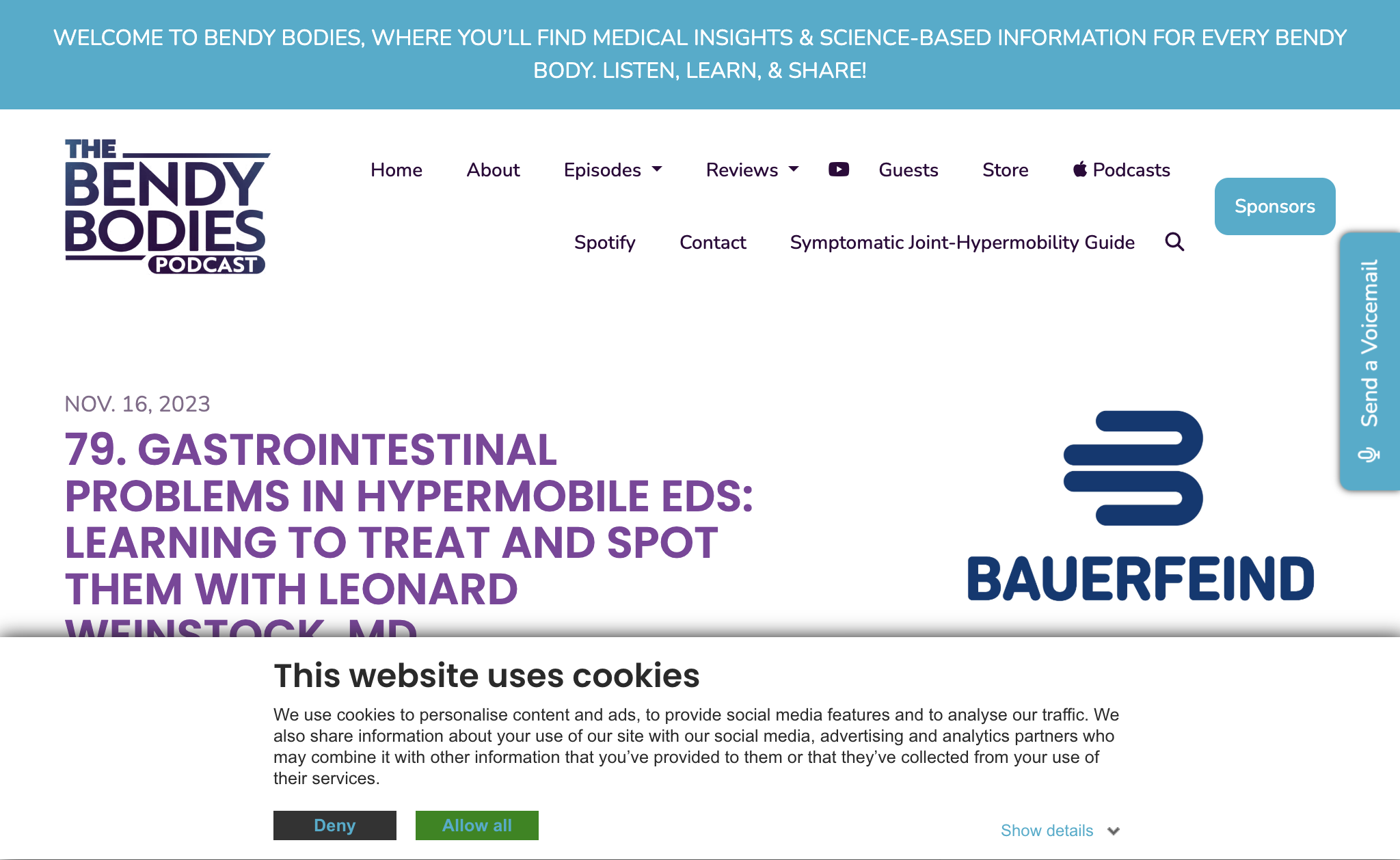 79. Gastrointestinal Problems in Hypermobile EDS: Learning to Treat and Spot them with Leonard Weinstock, MD