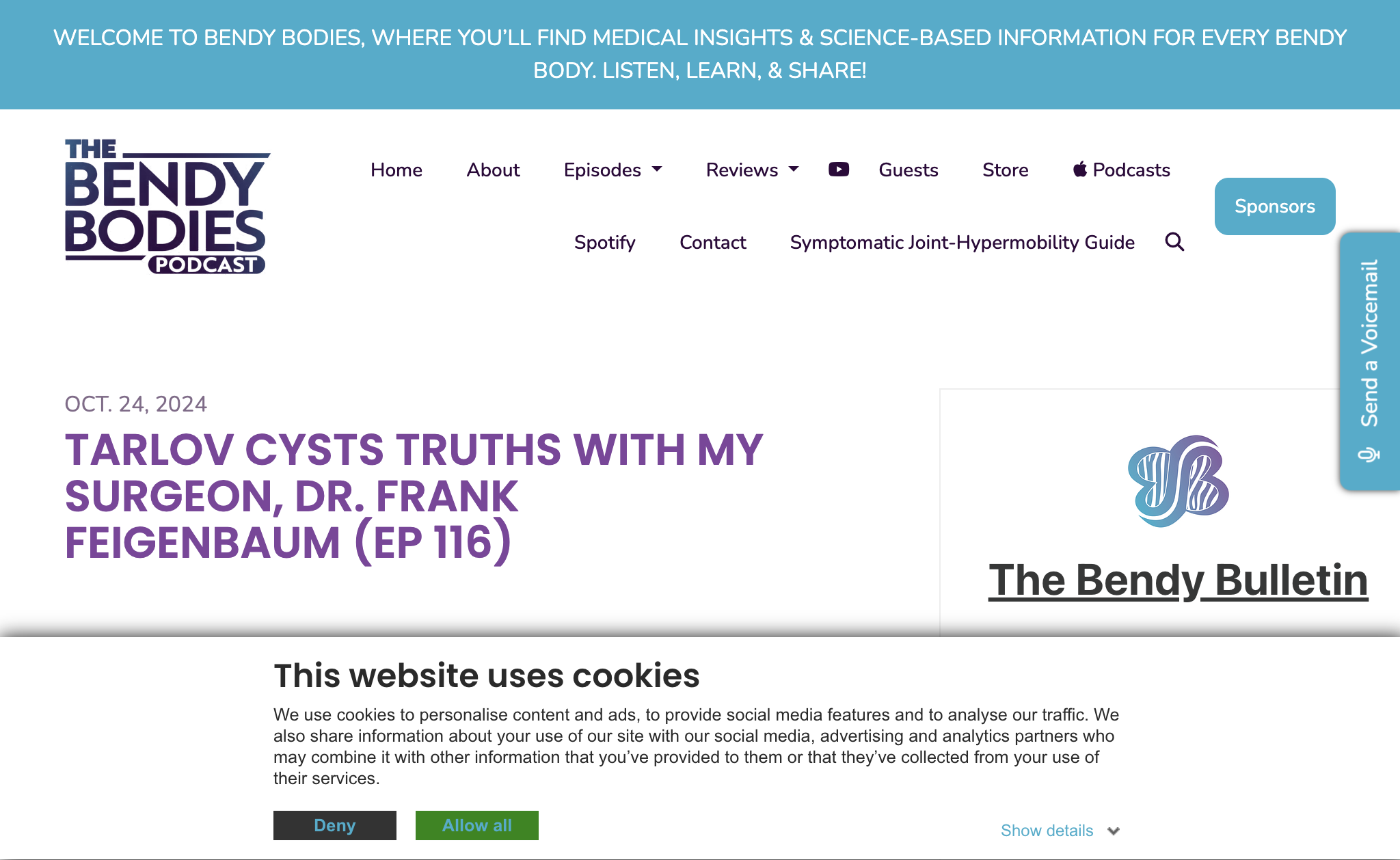 Tarlov Cysts Truths with my Surgeon, Dr. Frank Feigenbaum (Ep 116)