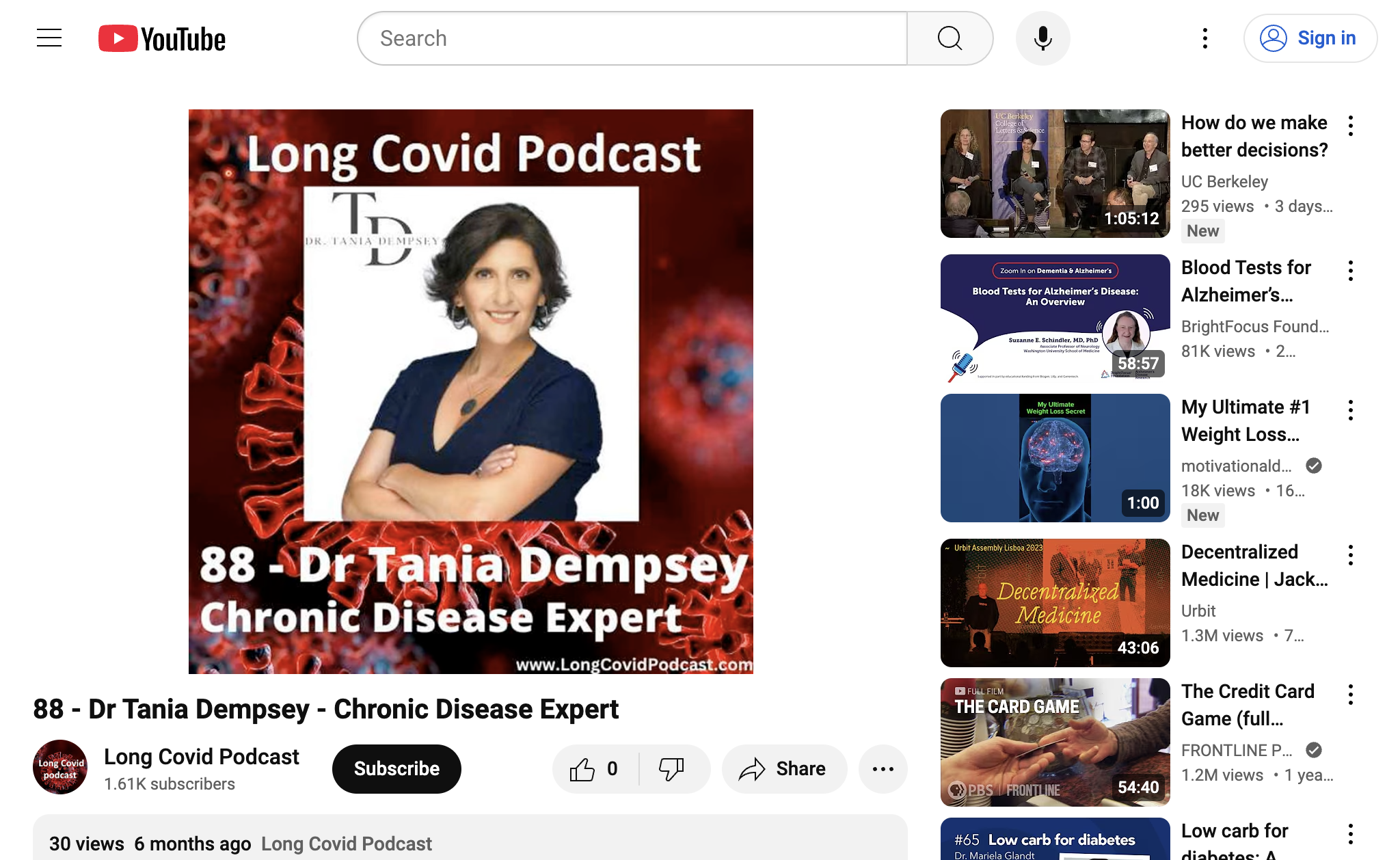 88 - Dr Tania Dempsey - Chronic Disease Expert