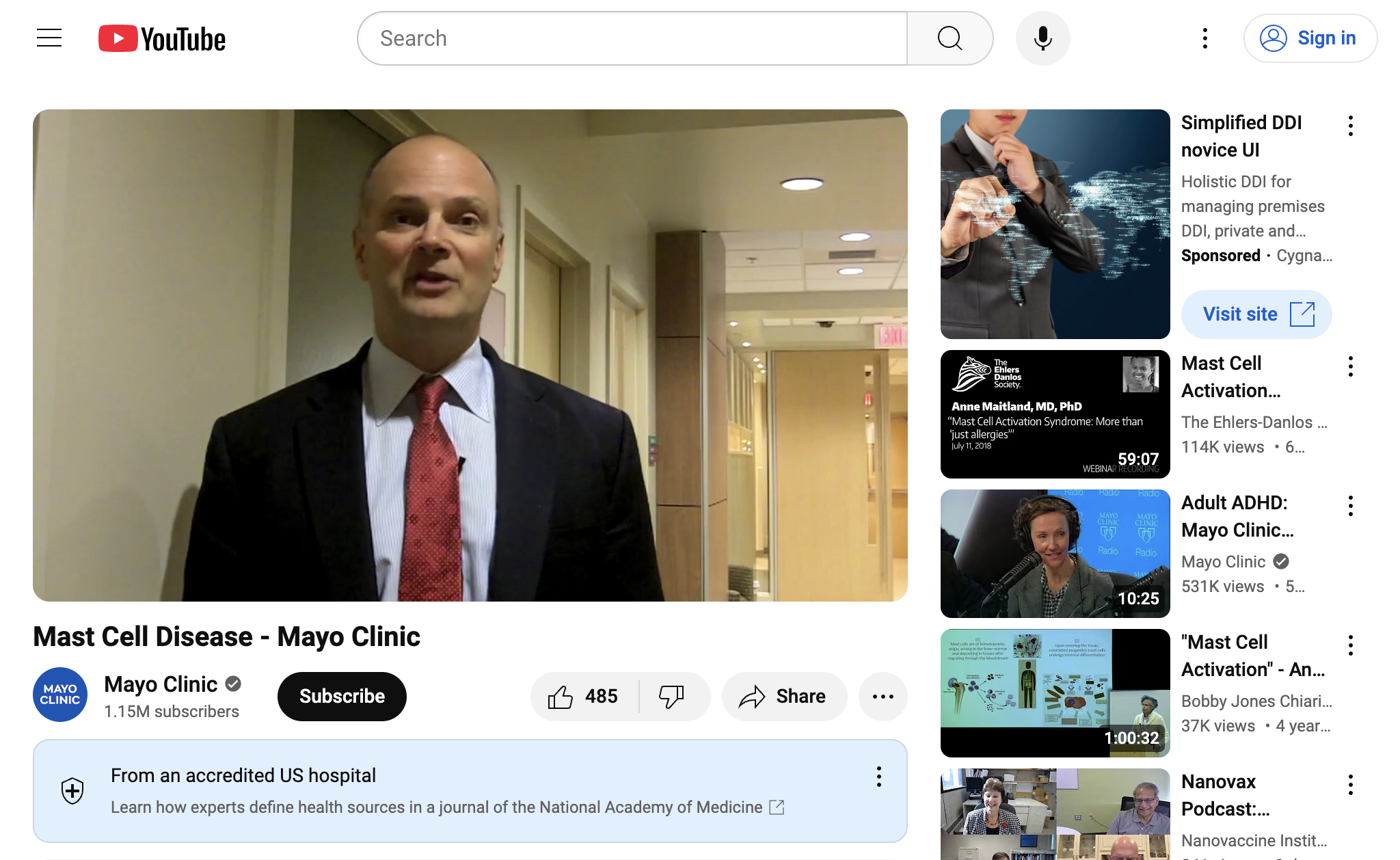 Mast Cell Disease - Mayo Clinic