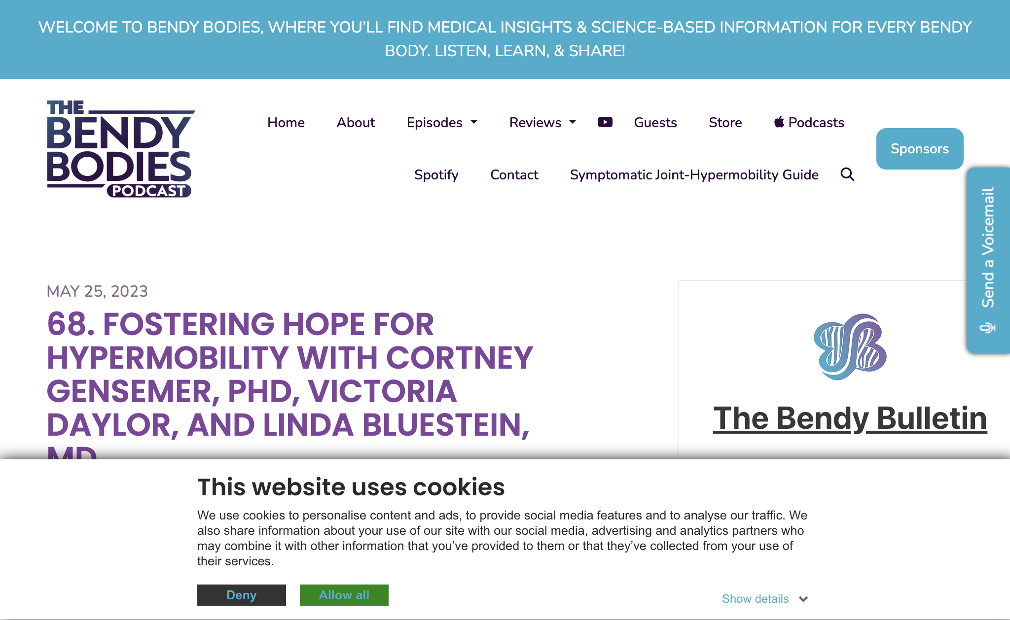 68. Fostering Hope for Hypermobility with Cortney Gensemer, PhD, Victoria Daylor, and Linda Bluestein, MD