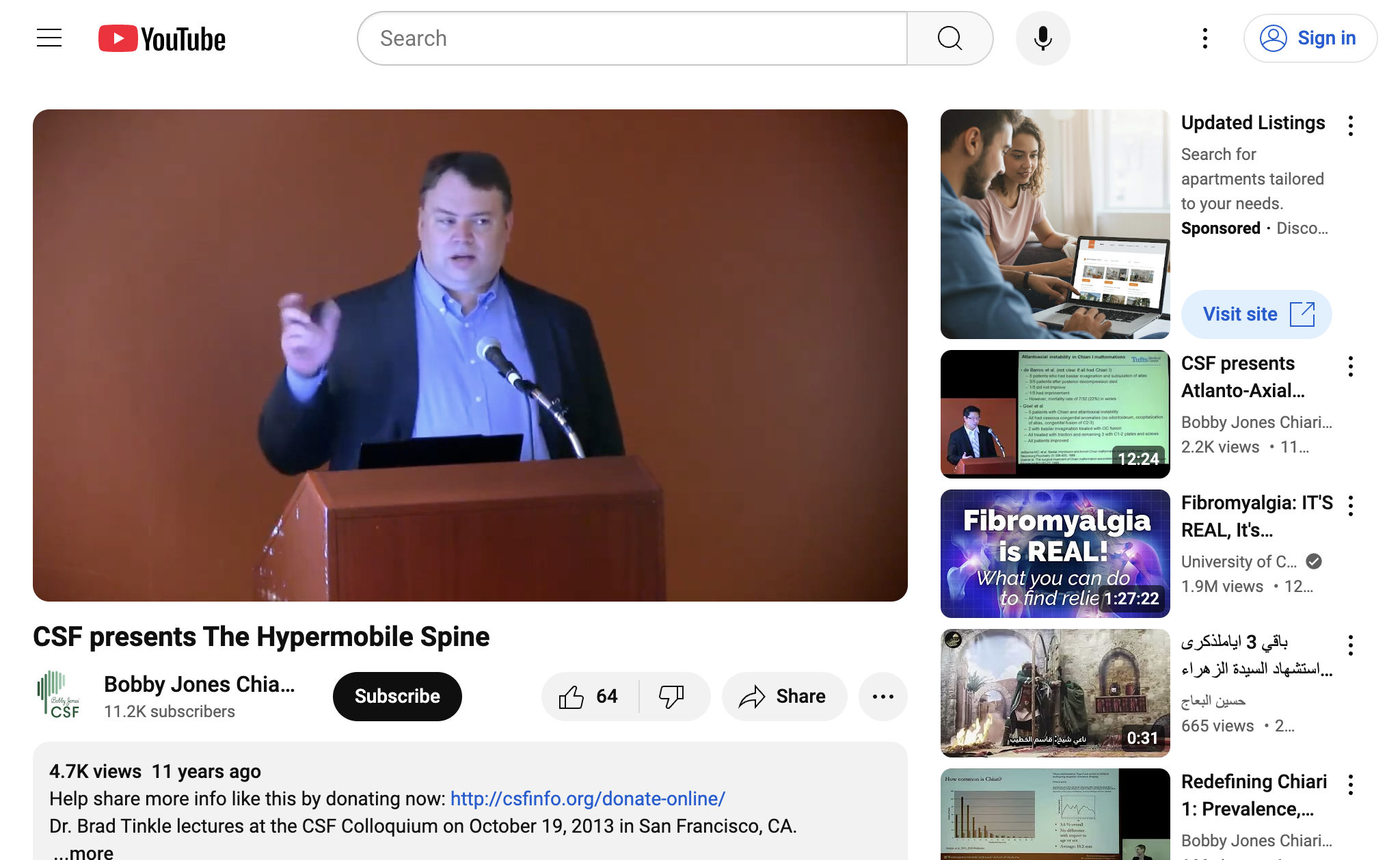 CSF presents The Hypermobile Spine