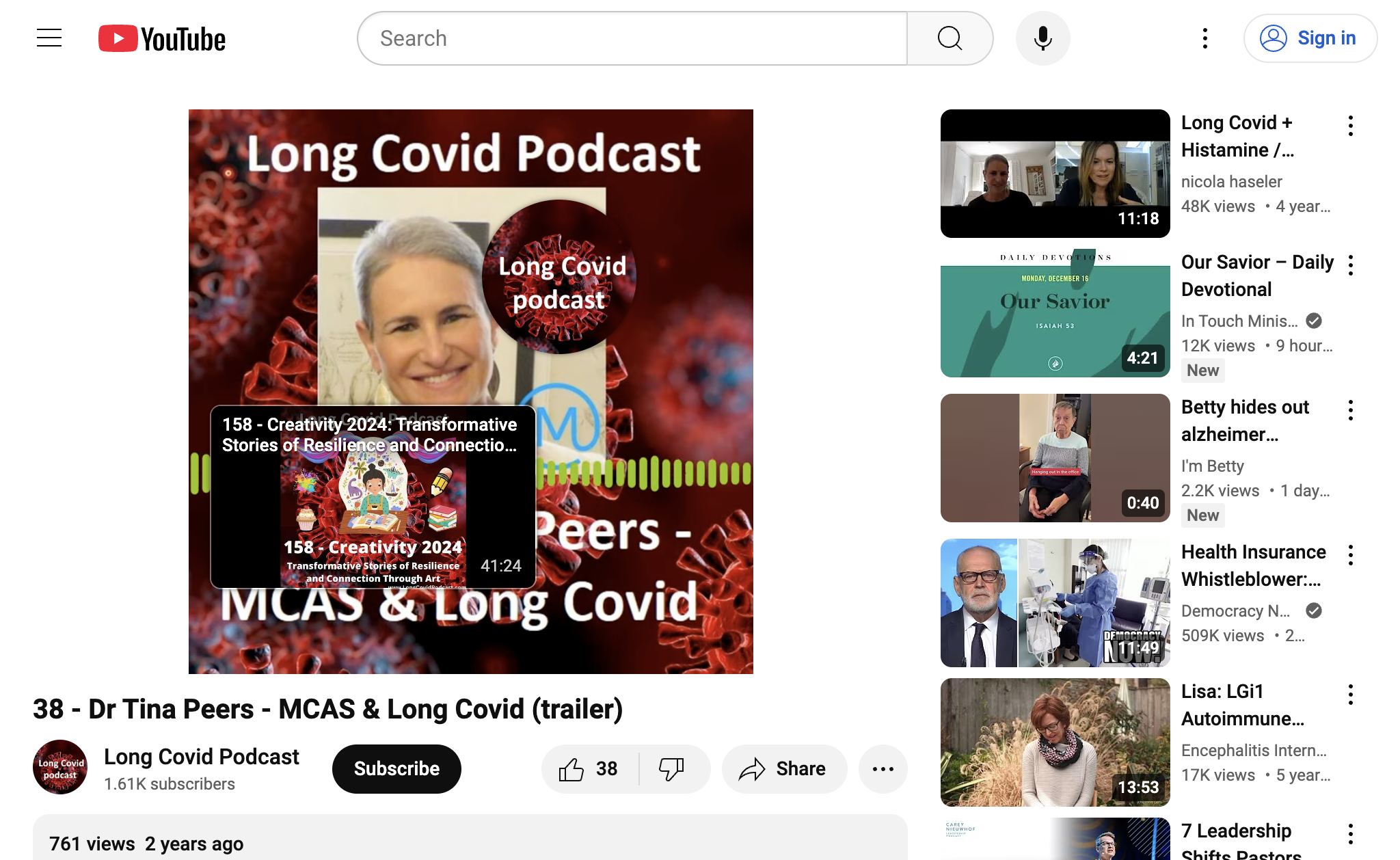 38 - Dr Tina Peers - MCAS & Long Covid (trailer)