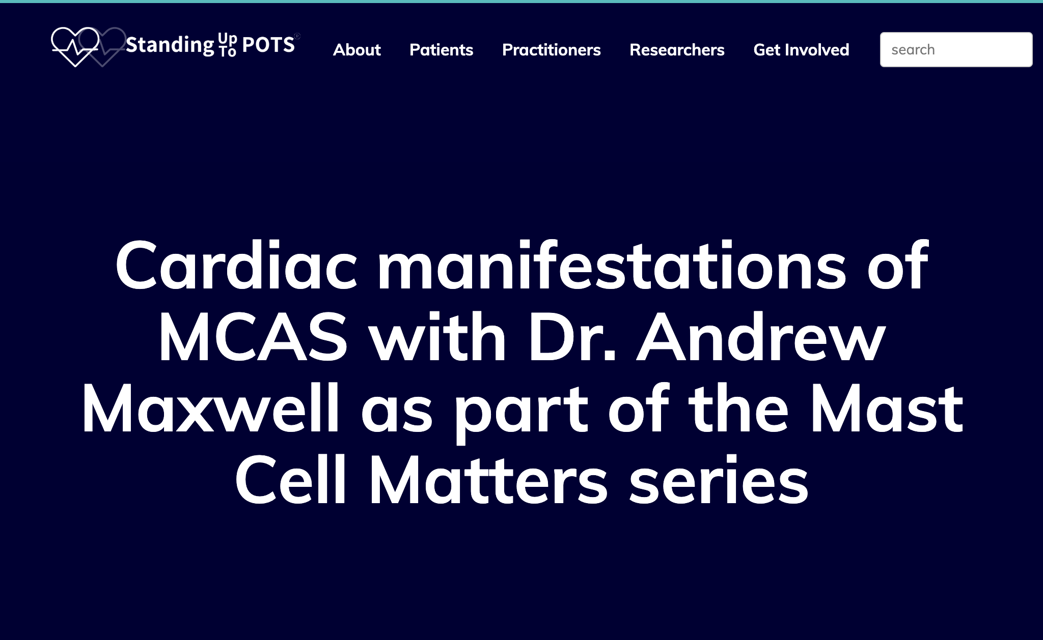 Cardiac manifestations of MCAS with Dr. Andrew Maxwell as part of the Mast Cell Matters series