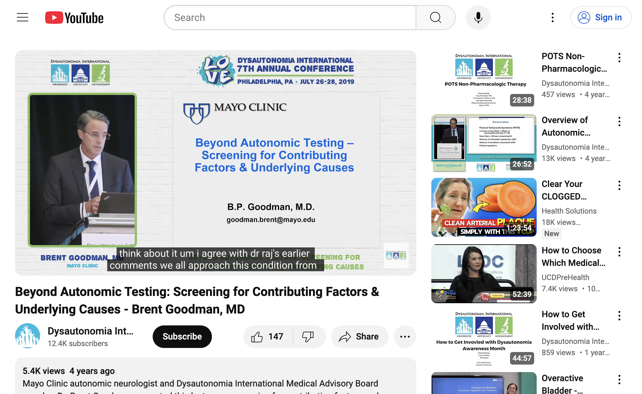 Beyond Autonomic Testing: Screening for Contributing Factors & Underlying Causes - Brent Goodman, MD
