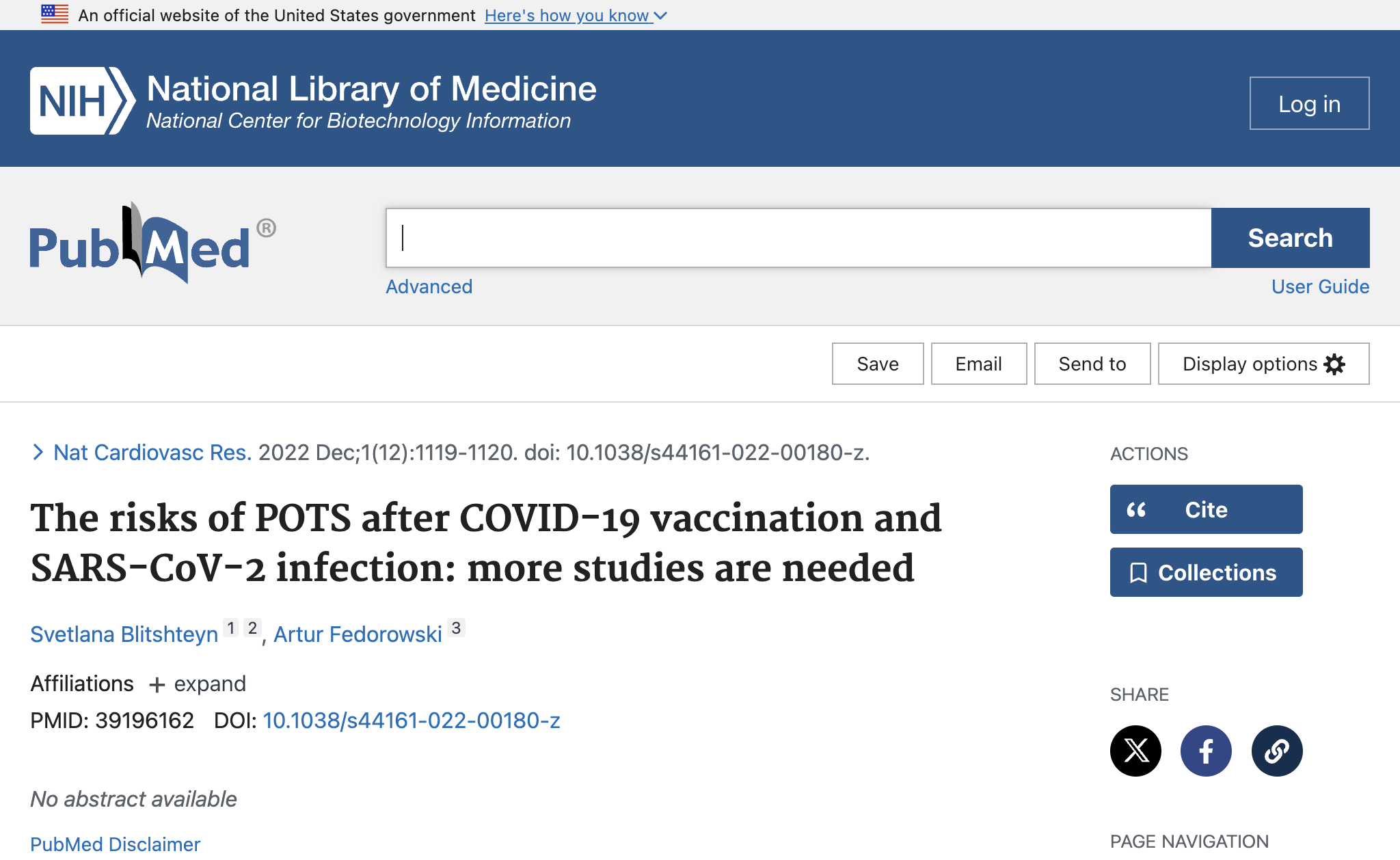 The risks of POTS after COVID-19 vaccination and SARS-CoV-2 infection: more studies are needed.