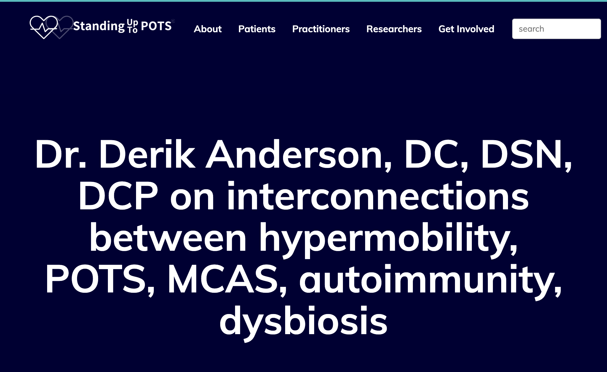Dr. Derik Anderson, DC, DSN, DCP on interconnections between hypermobility, POTS, MCAS, autoimmunity, dysbiosis