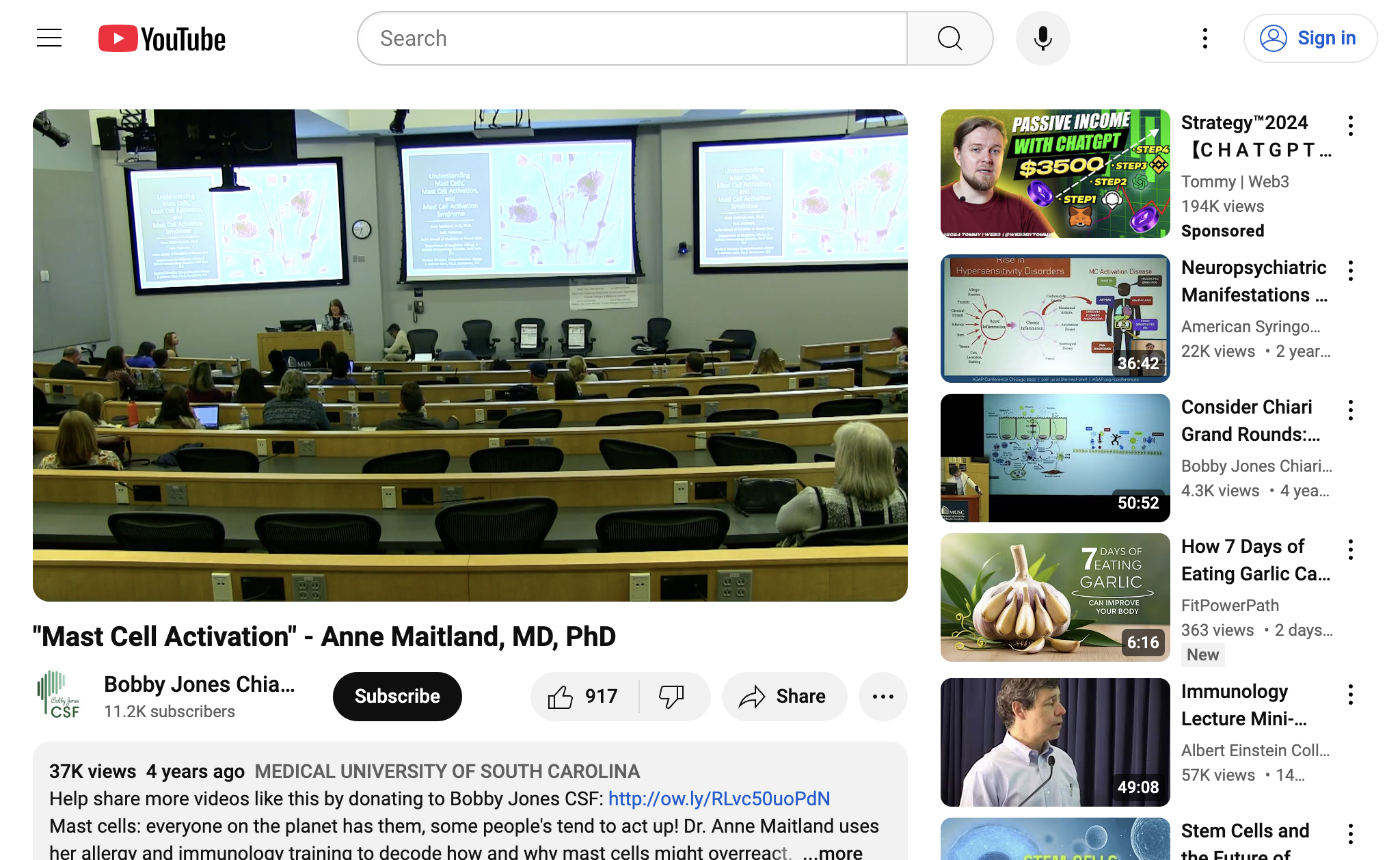 "Mast Cell Activation" - Anne Maitland, MD, PhD
