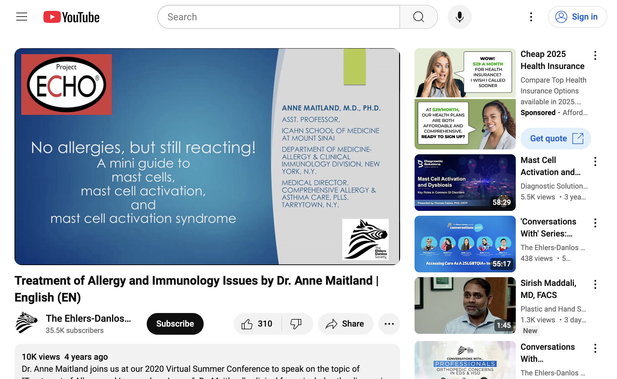Treatment of Allergy and Immunology Issues by Dr. Anne Maitland | English (EN)