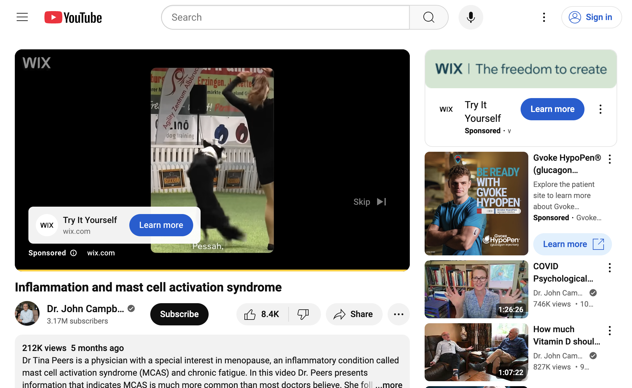 Inflammation and mast cell activation syndrome