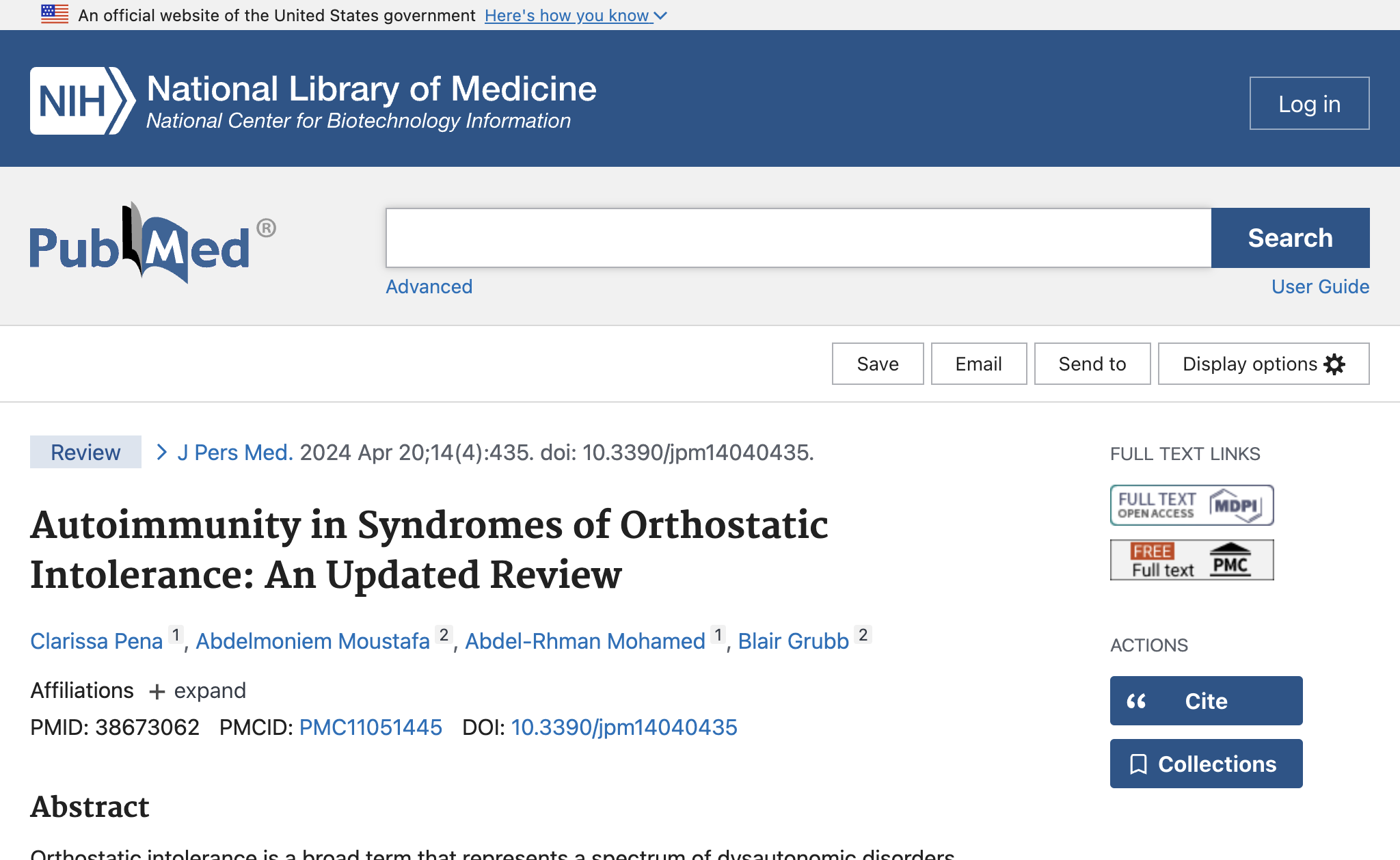 Autoimmunity in Syndromes of Orthostatic Intolerance: An Updated Review.