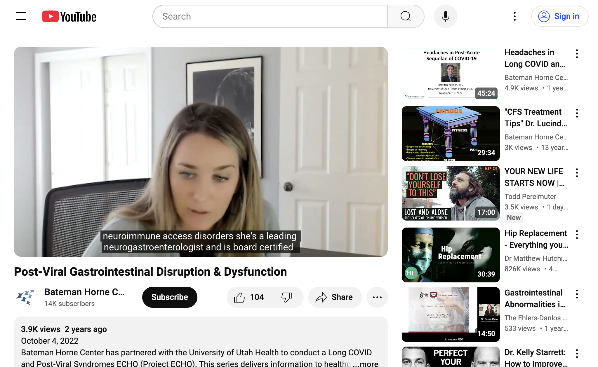 Post-Viral Gastrointestinal Disruption & Dysfunction