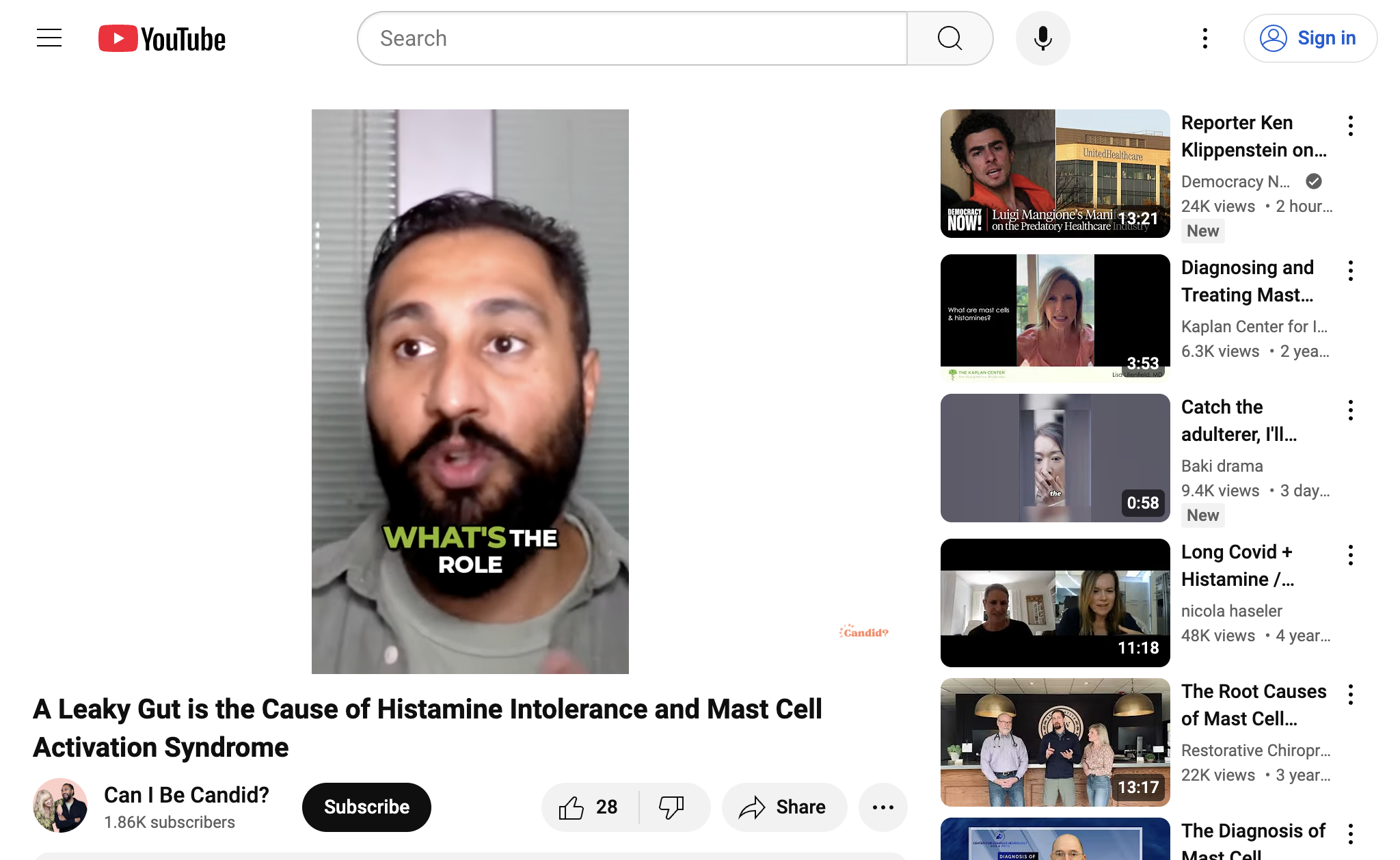 A Leaky Gut is the Cause of Histamine Intolerance and Mast Cell Activation Syndrome