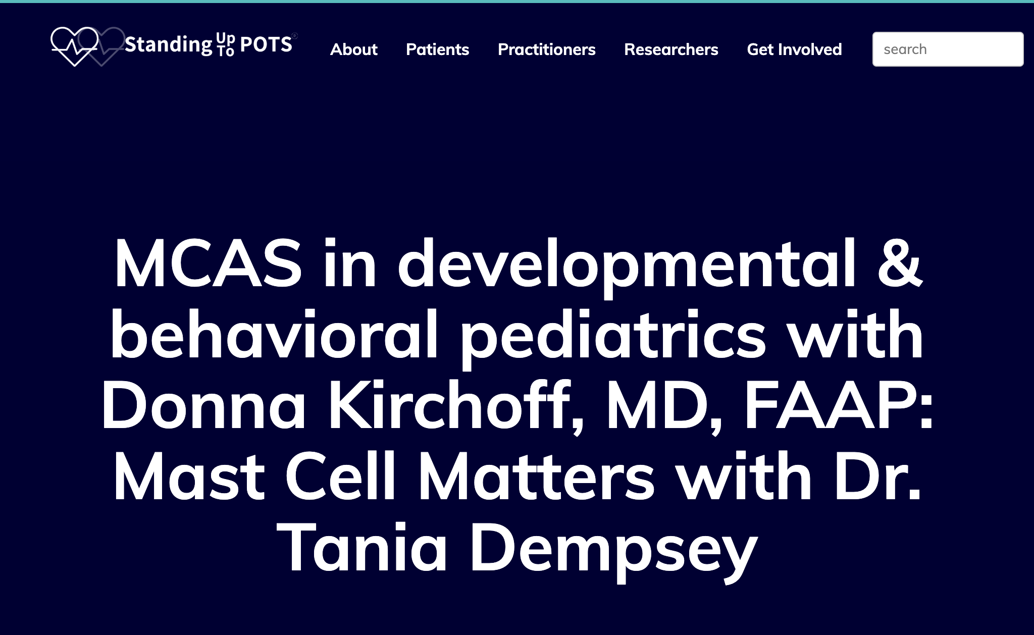 MCAS in developmental & behavioral pediatrics with Donna Kirchoff, MD, FAAP: Mast Cell Matters with Dr. Tania Dempsey