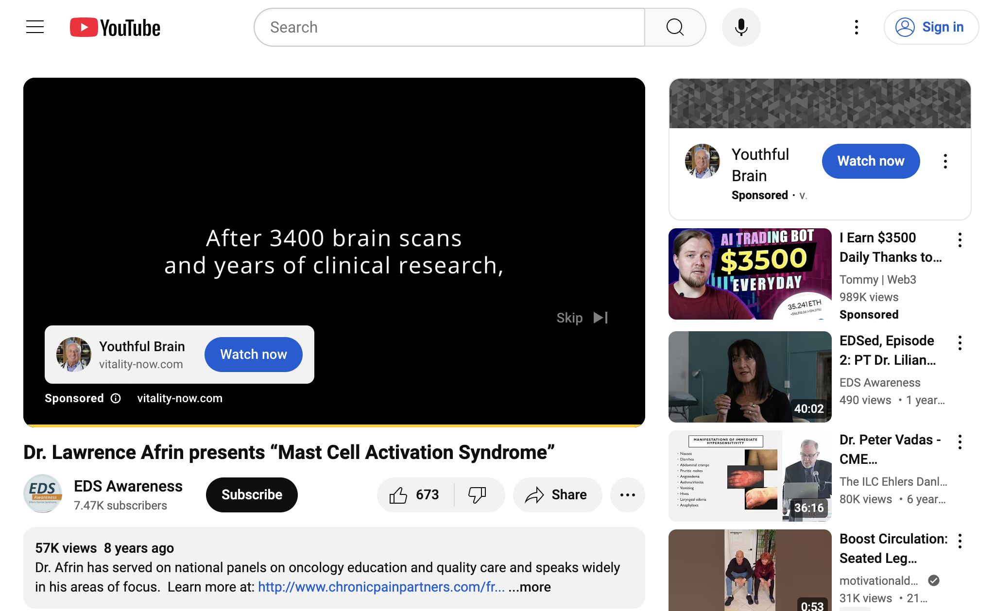 Dr. Lawrence Afrin presents  “Mast Cell Activation Syndrome”