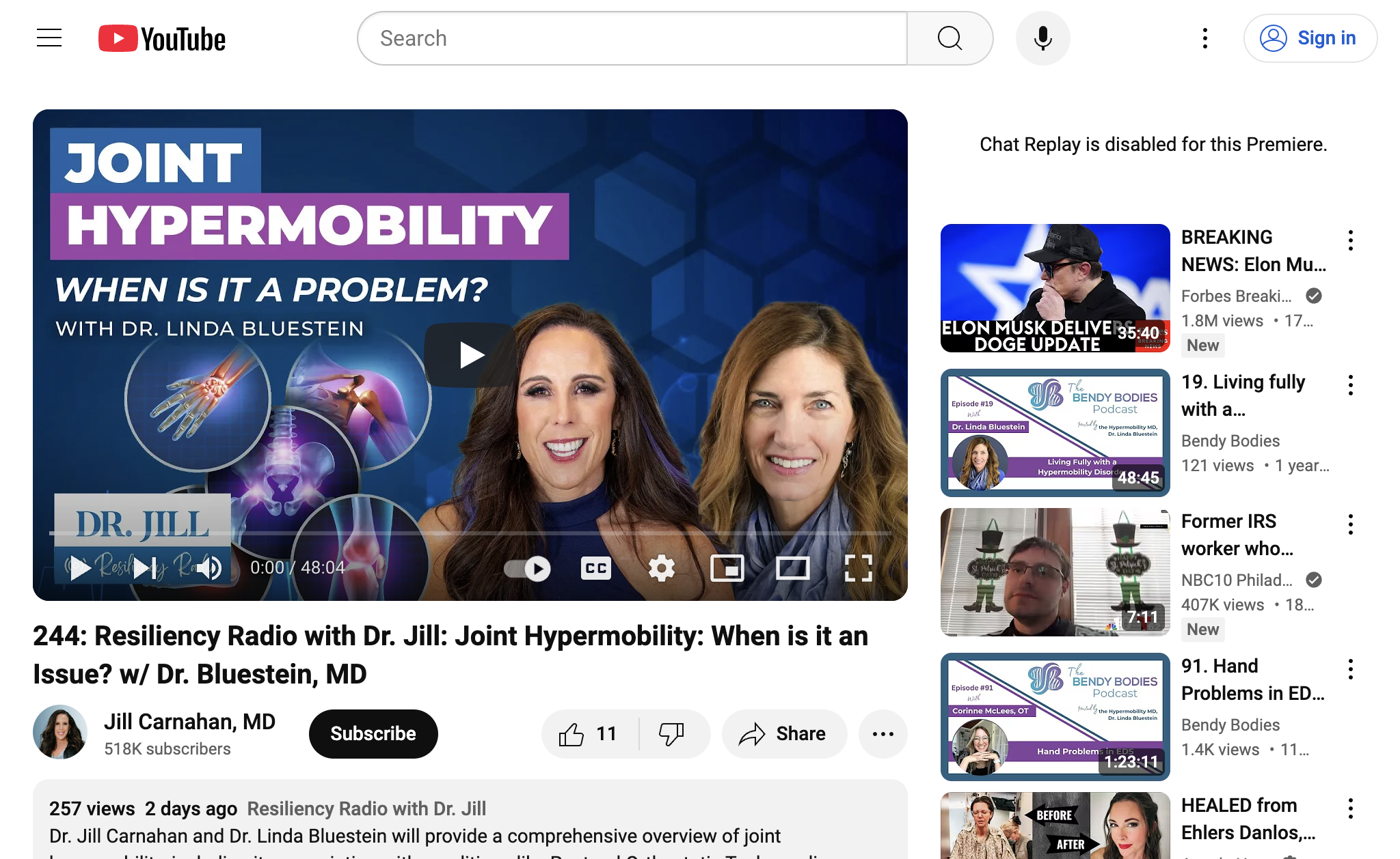 244: Resiliency Radio with Dr. Jill: Joint Hypermobility: When is it an Issue? w/ Dr. Bluestein, MD