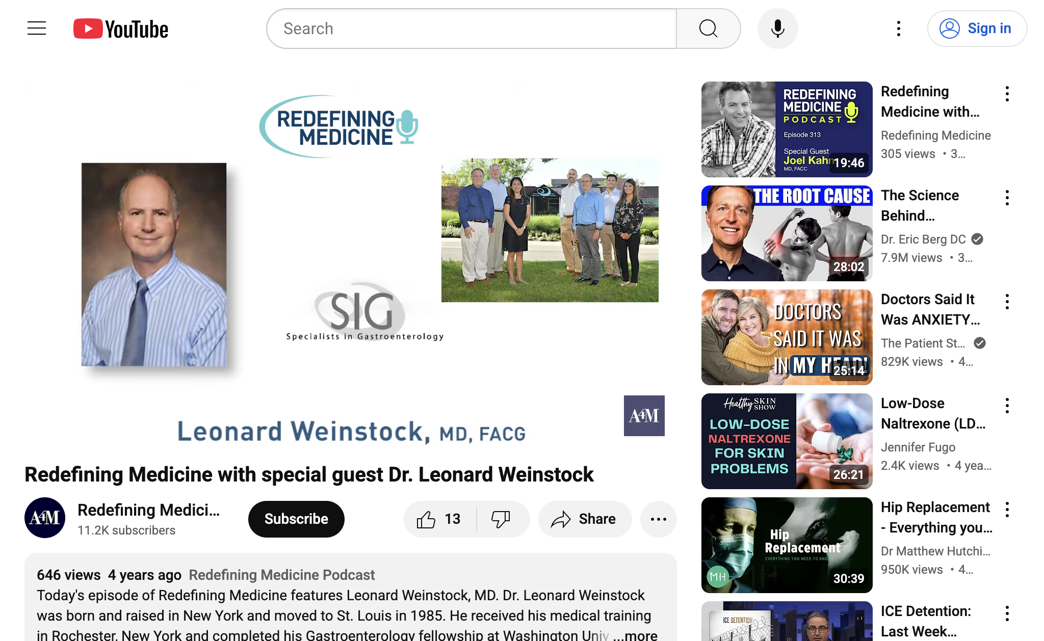 Redefining Medicine with special guest Dr. Leonard Weinstock