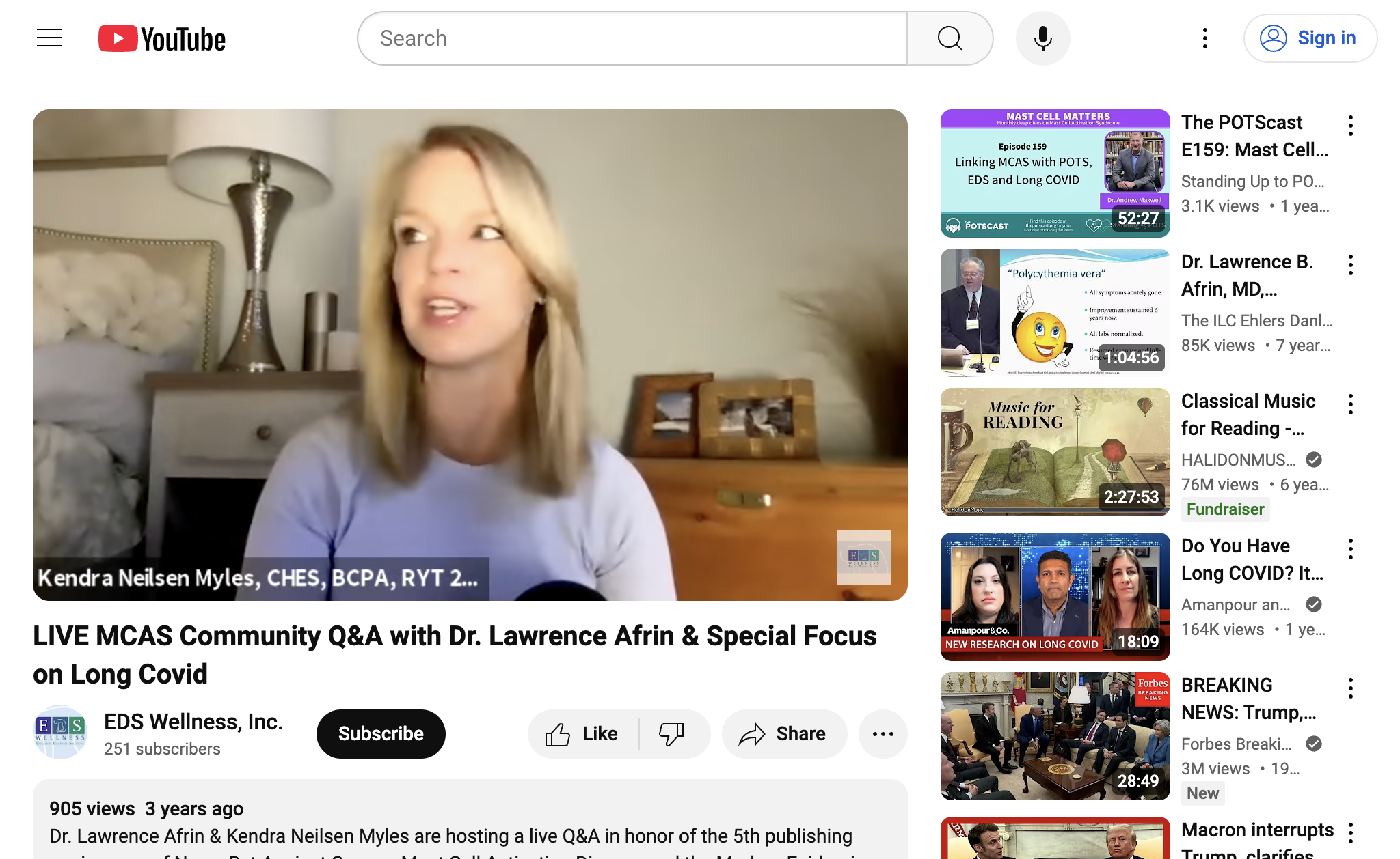 LIVE MCAS Community Q&A with Dr. Lawrence Afrin & Special Focus on Long Covid