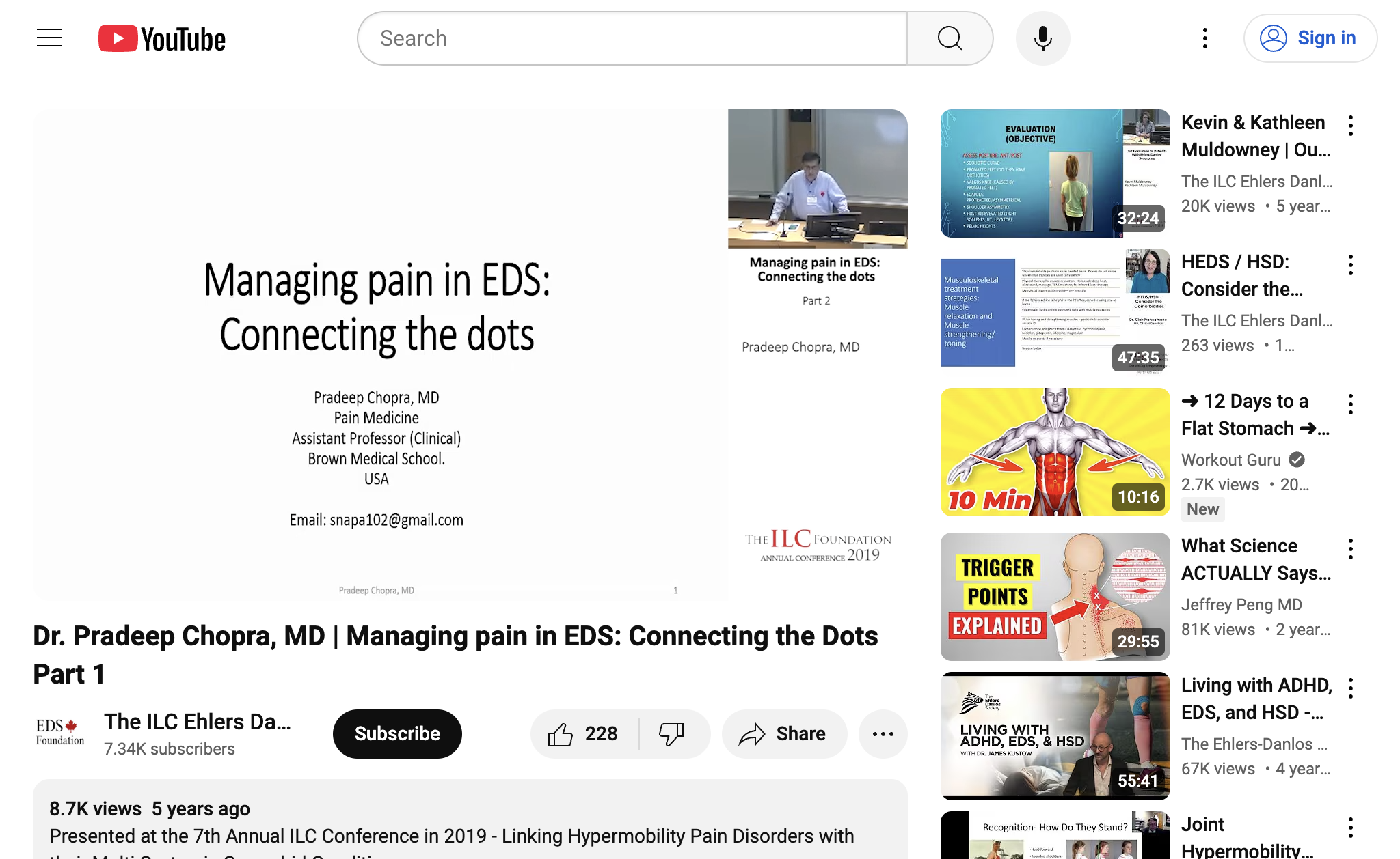 Dr. Pradeep Chopra, MD | Managing pain in EDS: Connecting the Dots Part 1