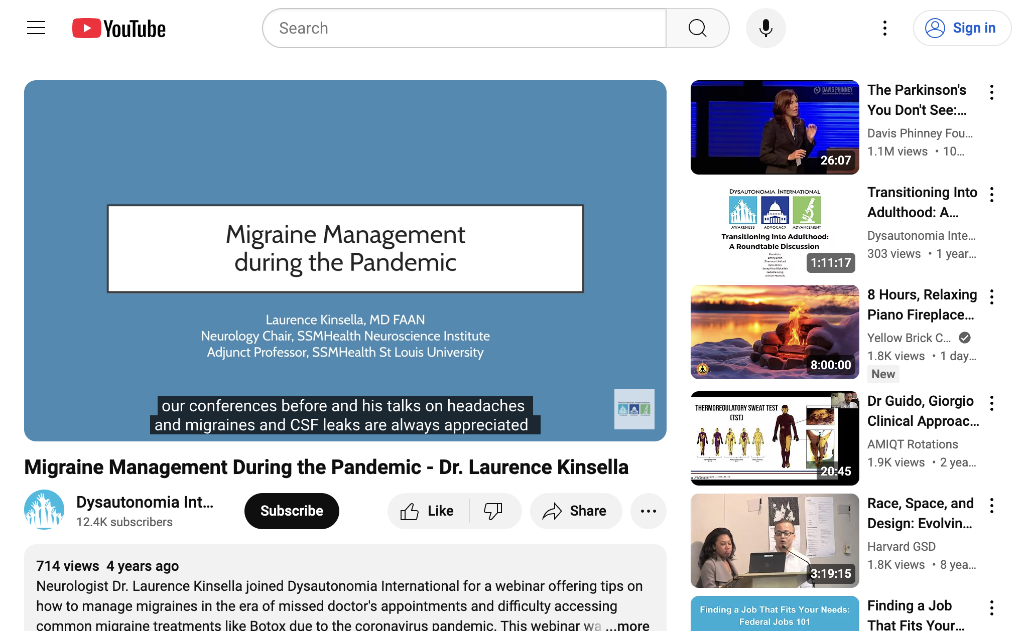 Migraine Management During the Pandemic - Dr. Laurence Kinsella