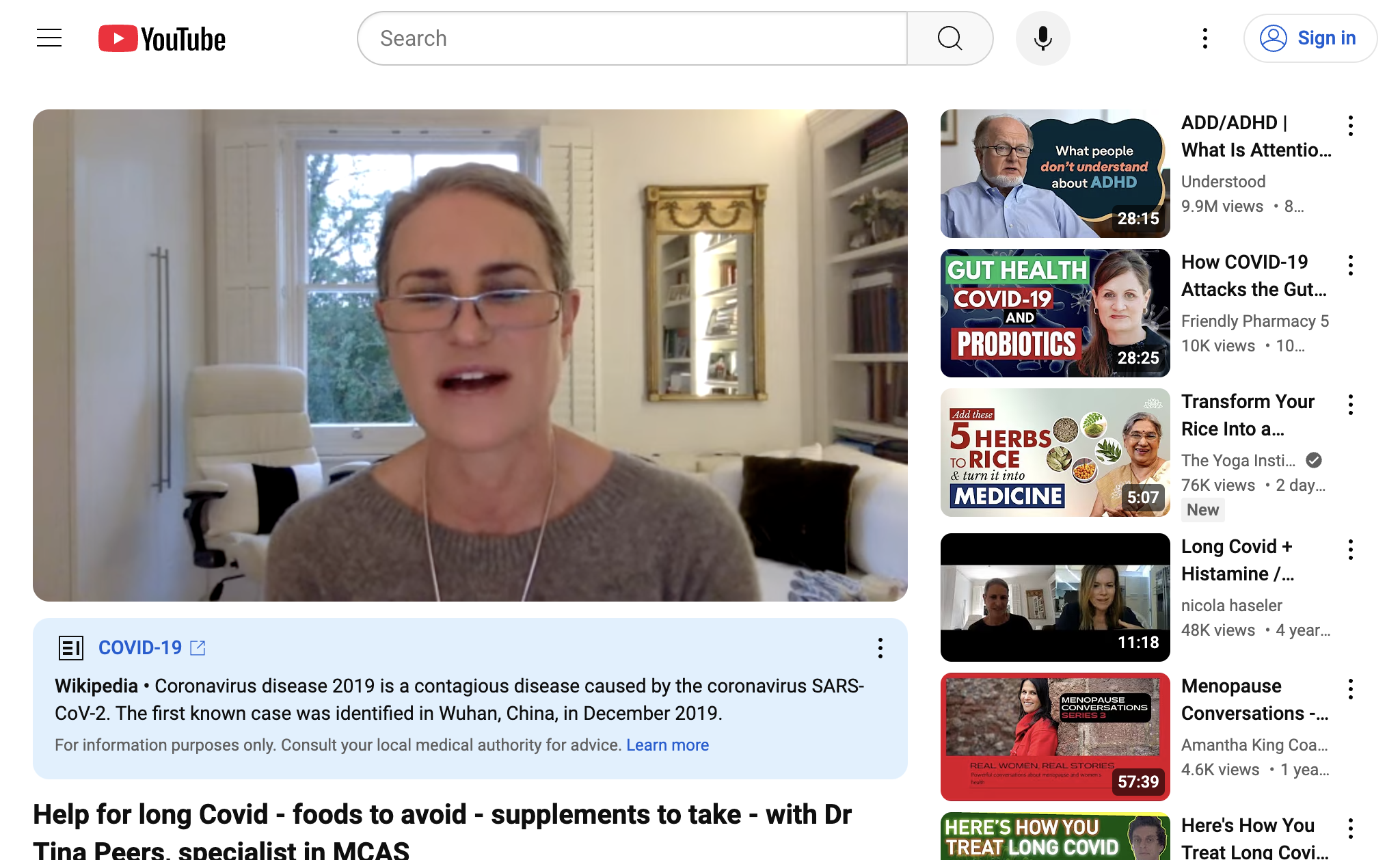Help for long Covid - foods to avoid - supplements to take - with Dr Tina Peers, specialist in MCAS
