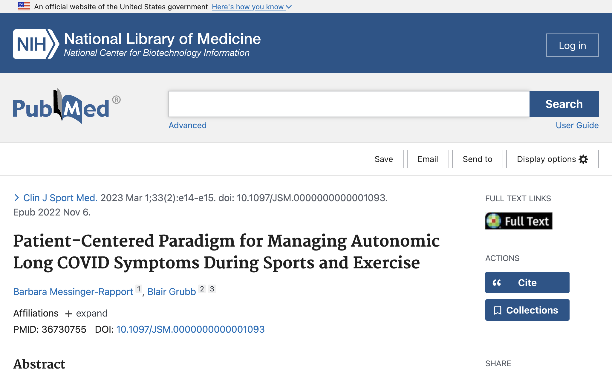 Patient-Centered Paradigm for Managing Autonomic Long COVID Symptoms During Sports and Exercise.