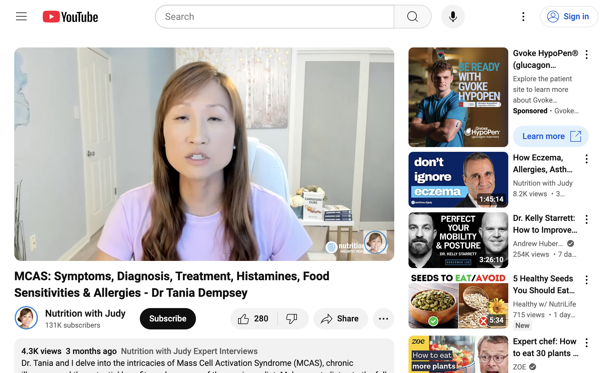 MCAS: Symptoms, Diagnosis, Treatment, Histamines, Food Sensitivities & Allergies - Dr Tania Dempsey