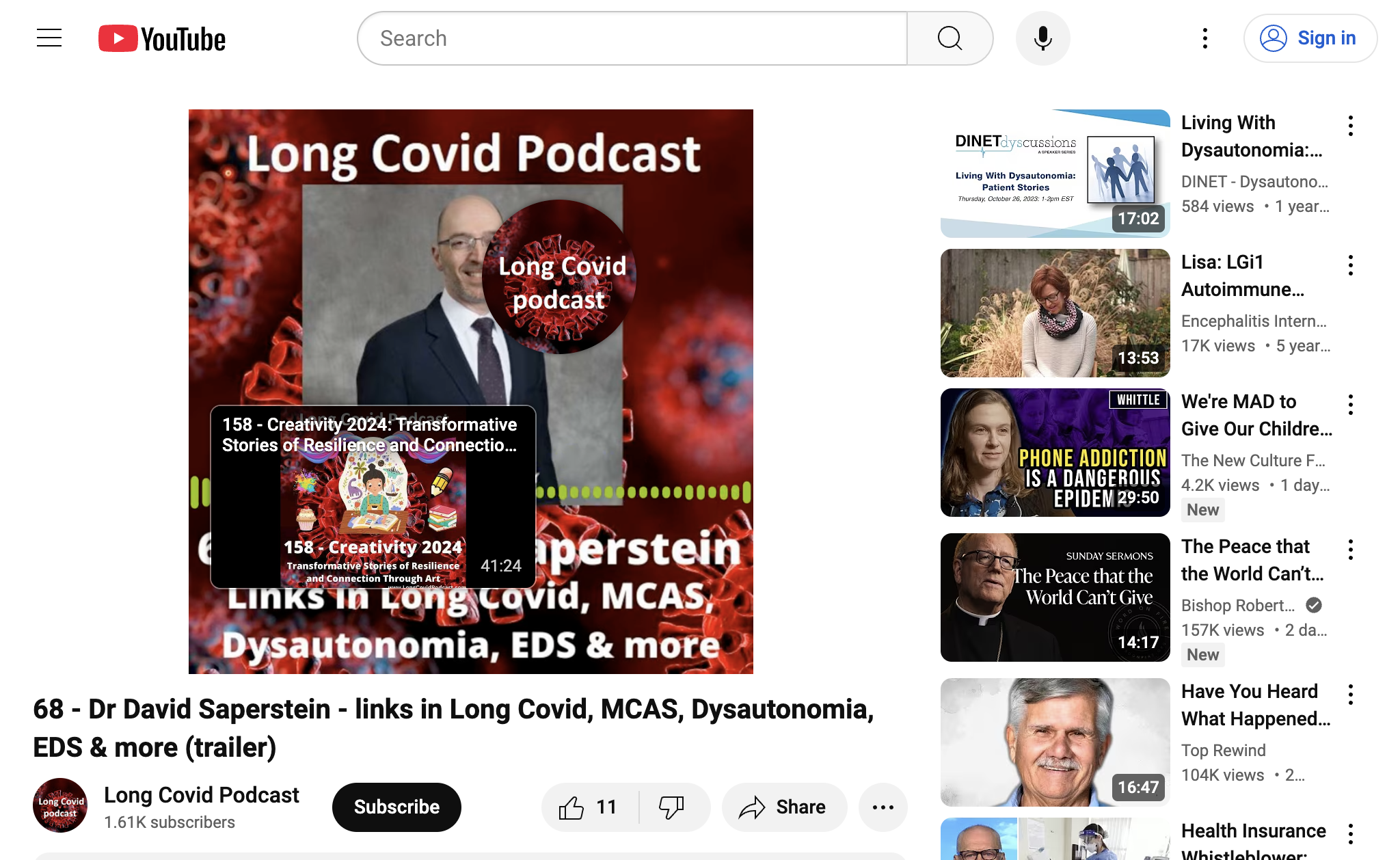 68 - Dr David Saperstein - links in Long Covid, MCAS, Dysautonomia, EDS & more (trailer)
