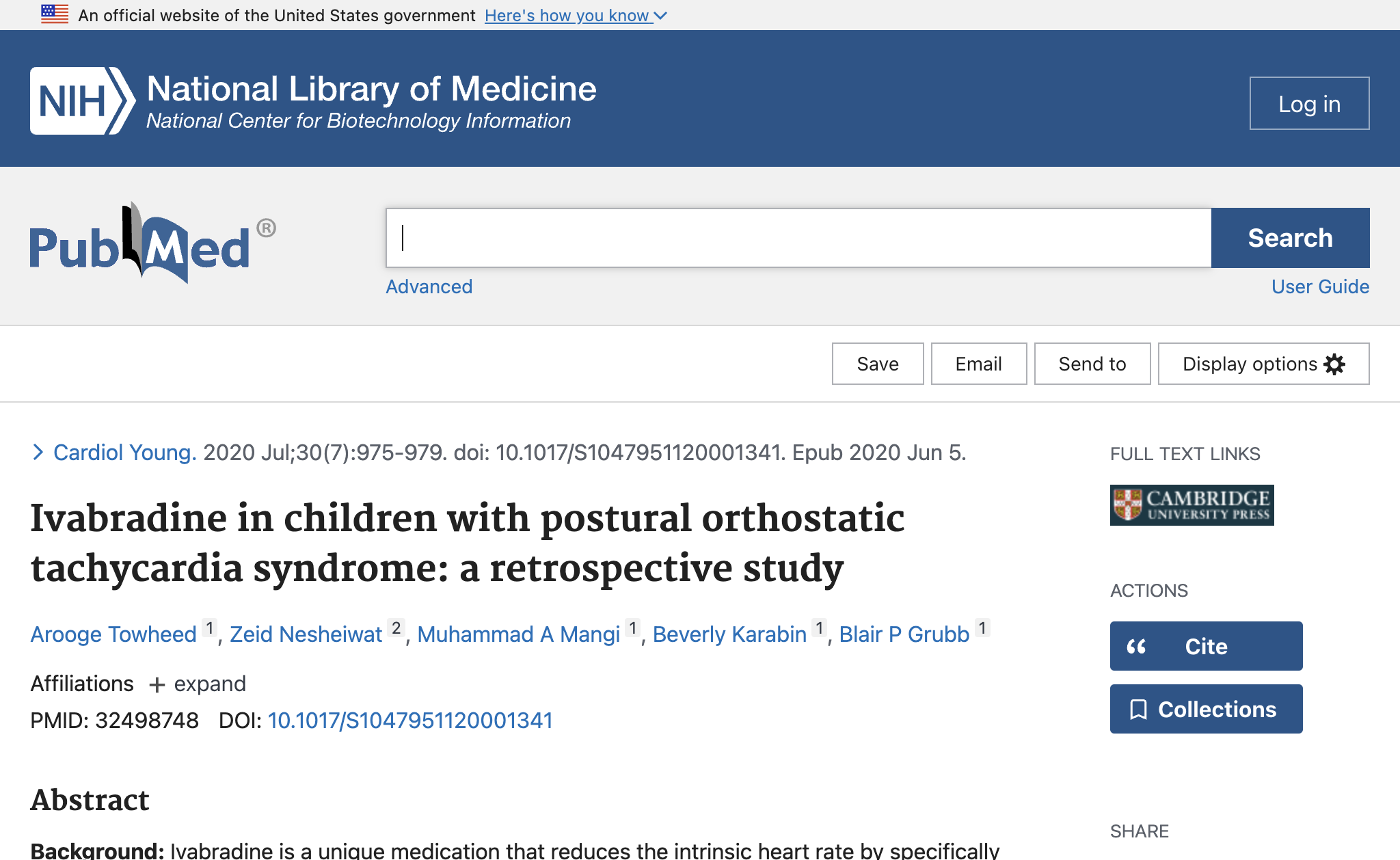 Ivabradine in children with postural orthostatic tachycardia syndrome: a retrospective study.