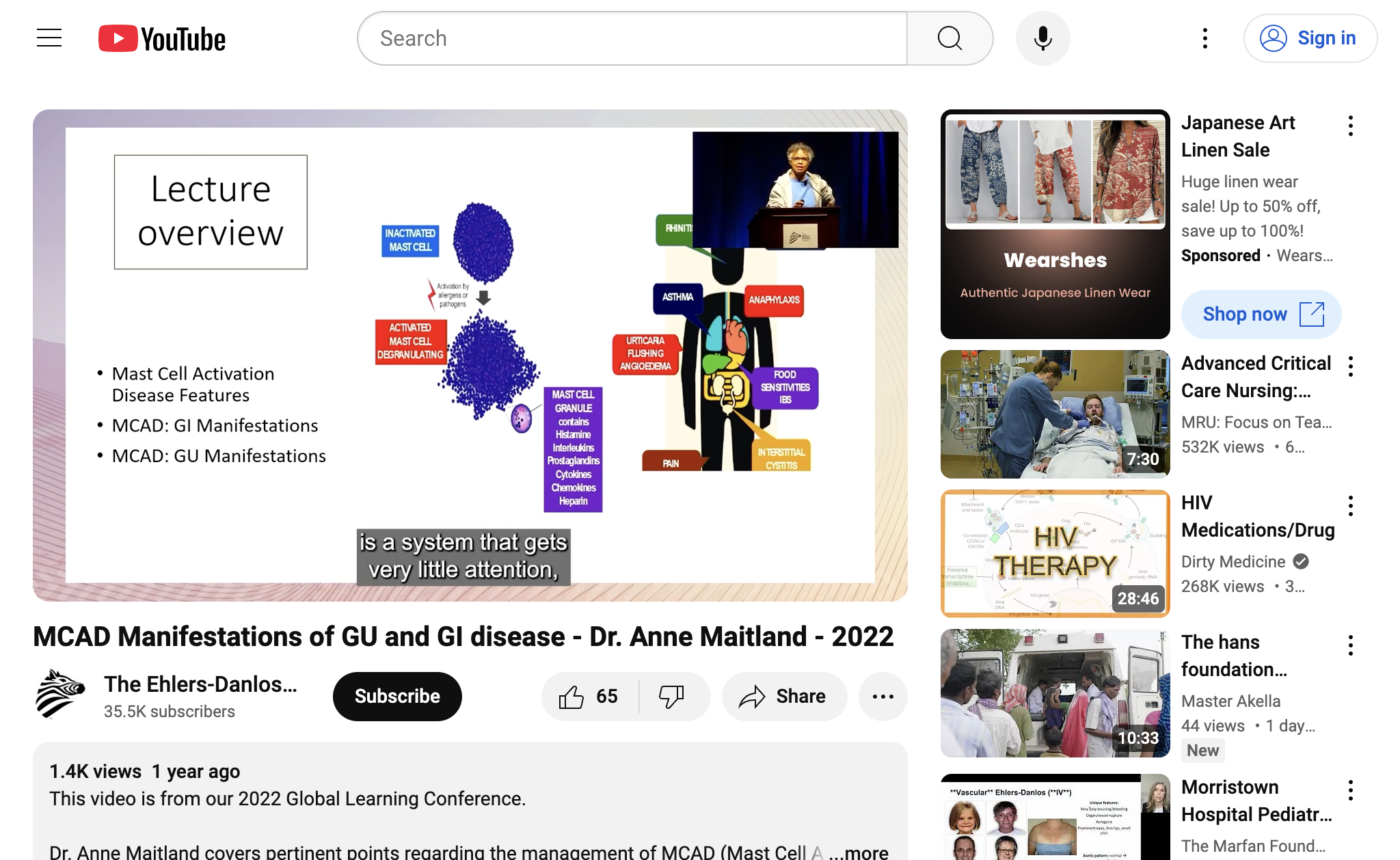 MCAD Manifestations of GU and GI disease - Dr. Anne Maitland - 2022